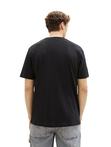 Tom Tailor Denim T-shirt Crewneck met kleine logoprint