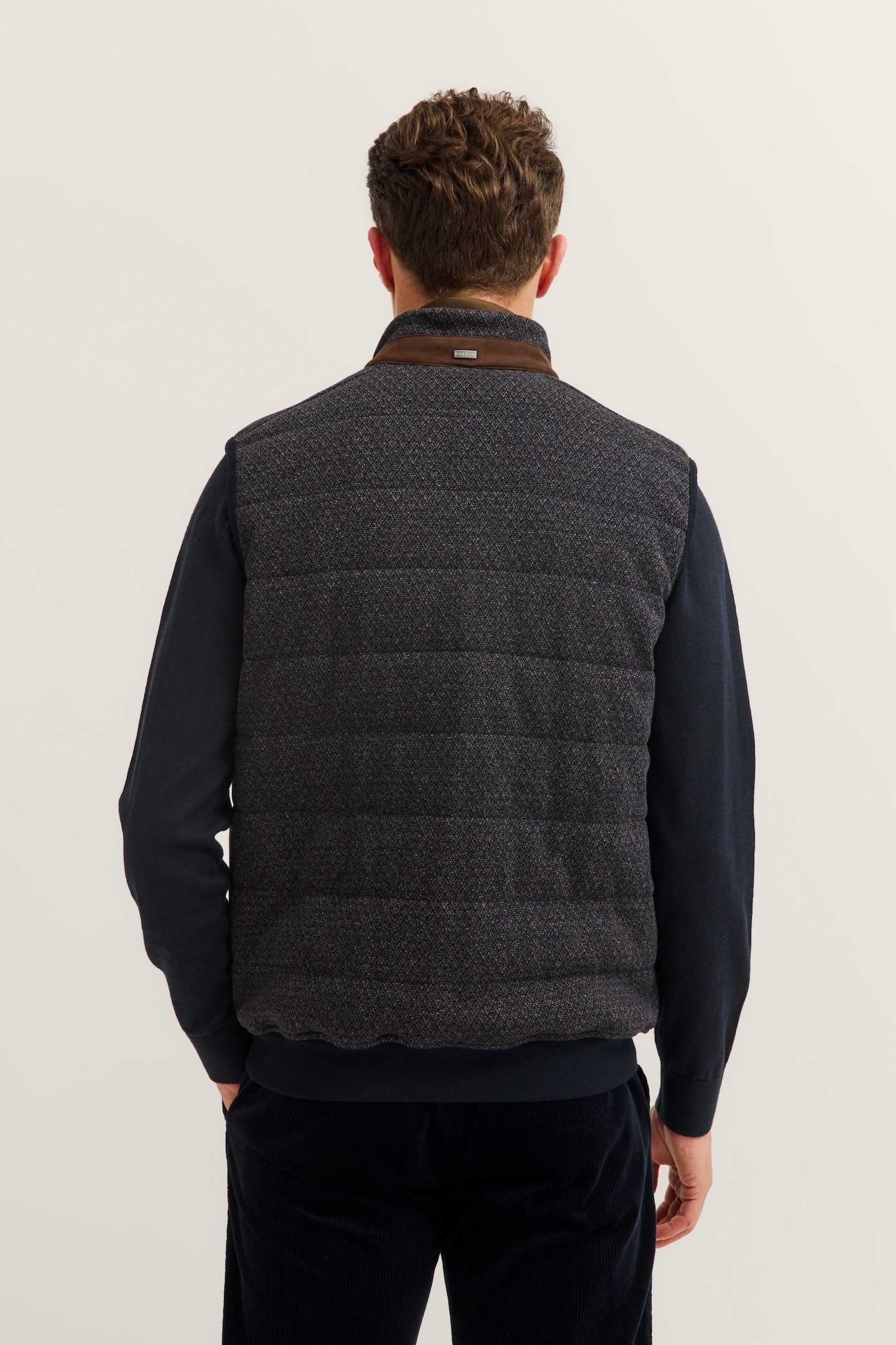 Bugatti Sweatvestje Regular fit met opstaande kraag van een katoenmix