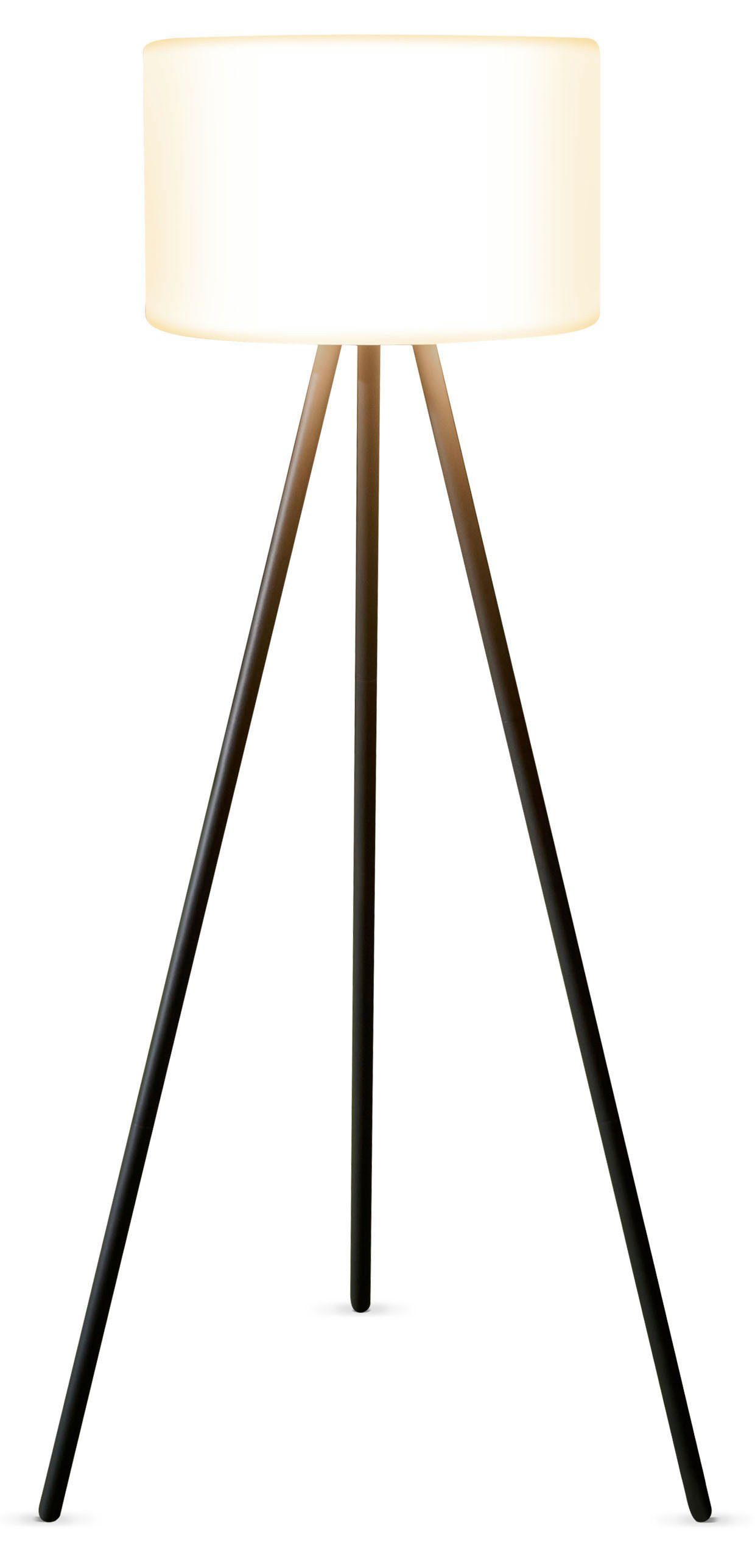 Paco Home Staande lamp BRUCE LED binnen- en buiten tuin terras oplaadbare accu balkon driepoot