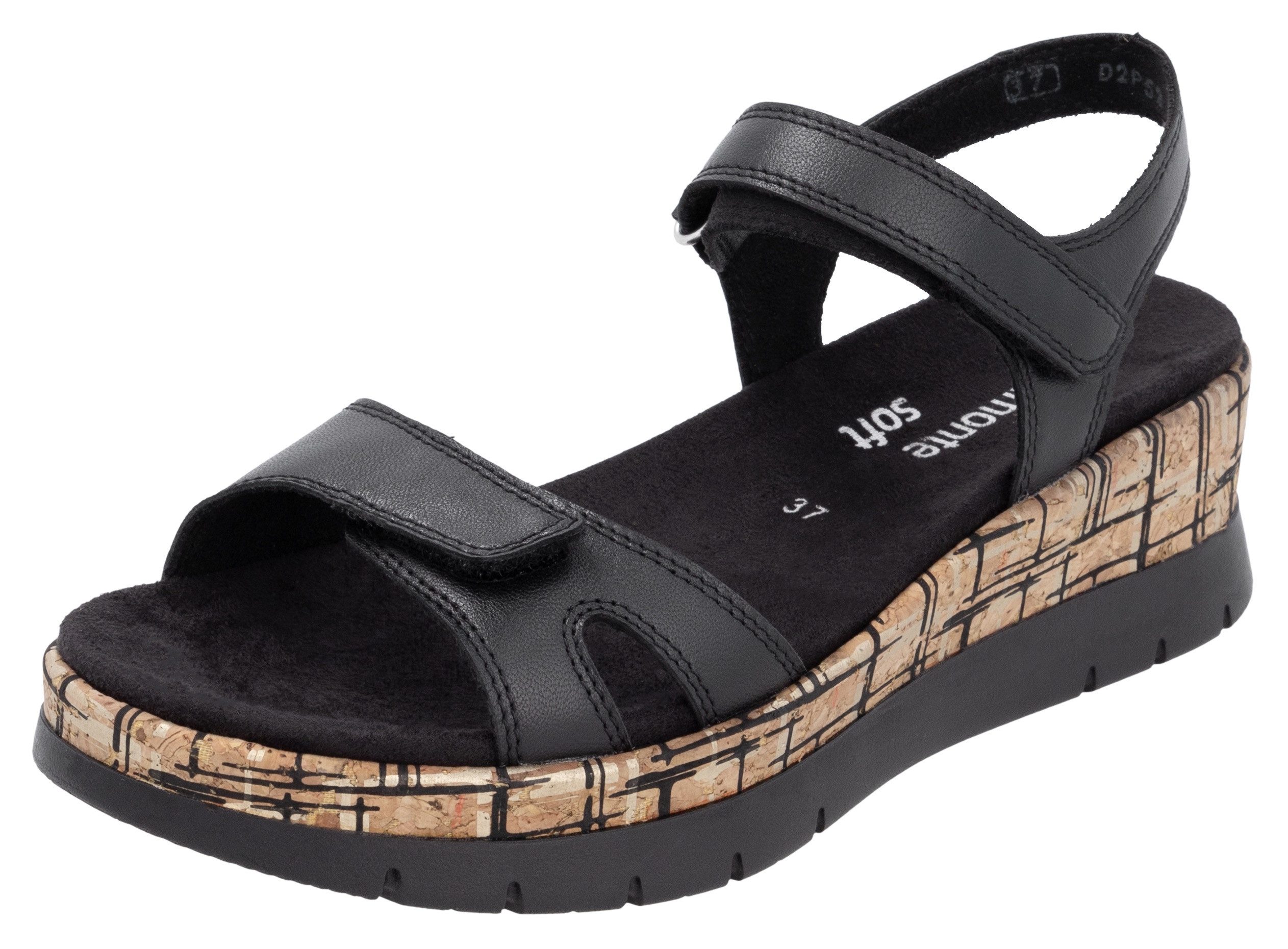 Remonte Sleehaksandaaltjes dames sandalen met sleehak maat 41 zwart