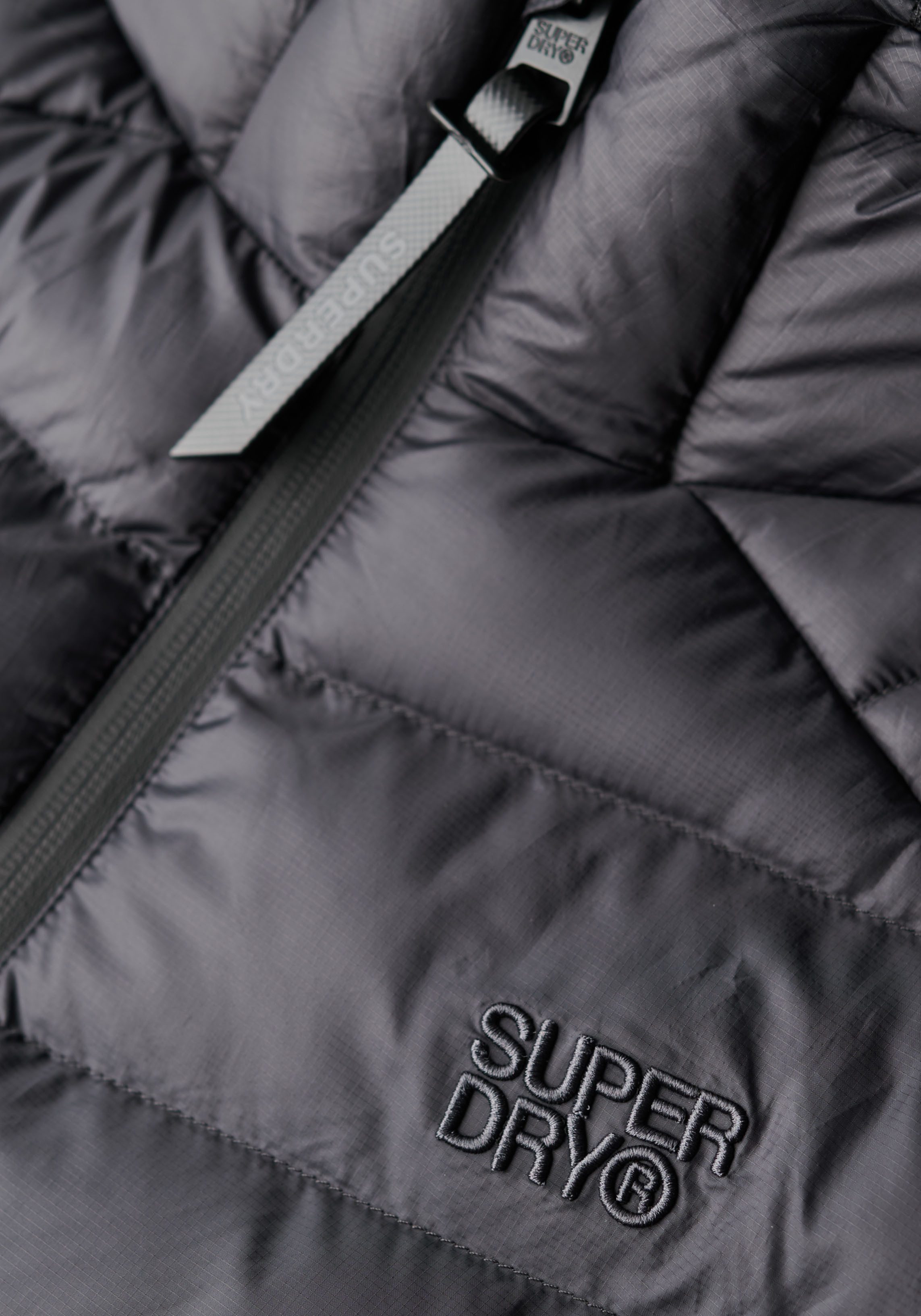 Superdry Gewatteerde jas Hooded Knit Storm Hybrid Jkt