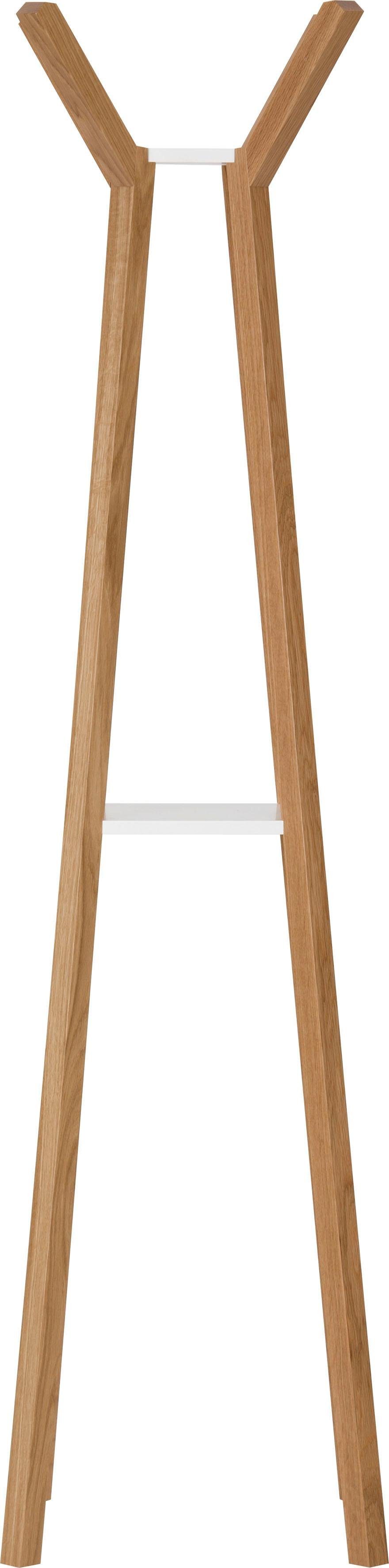 Woodman Kapstok Monti in scandinavisch design, van massief eiken, met 4 haken
