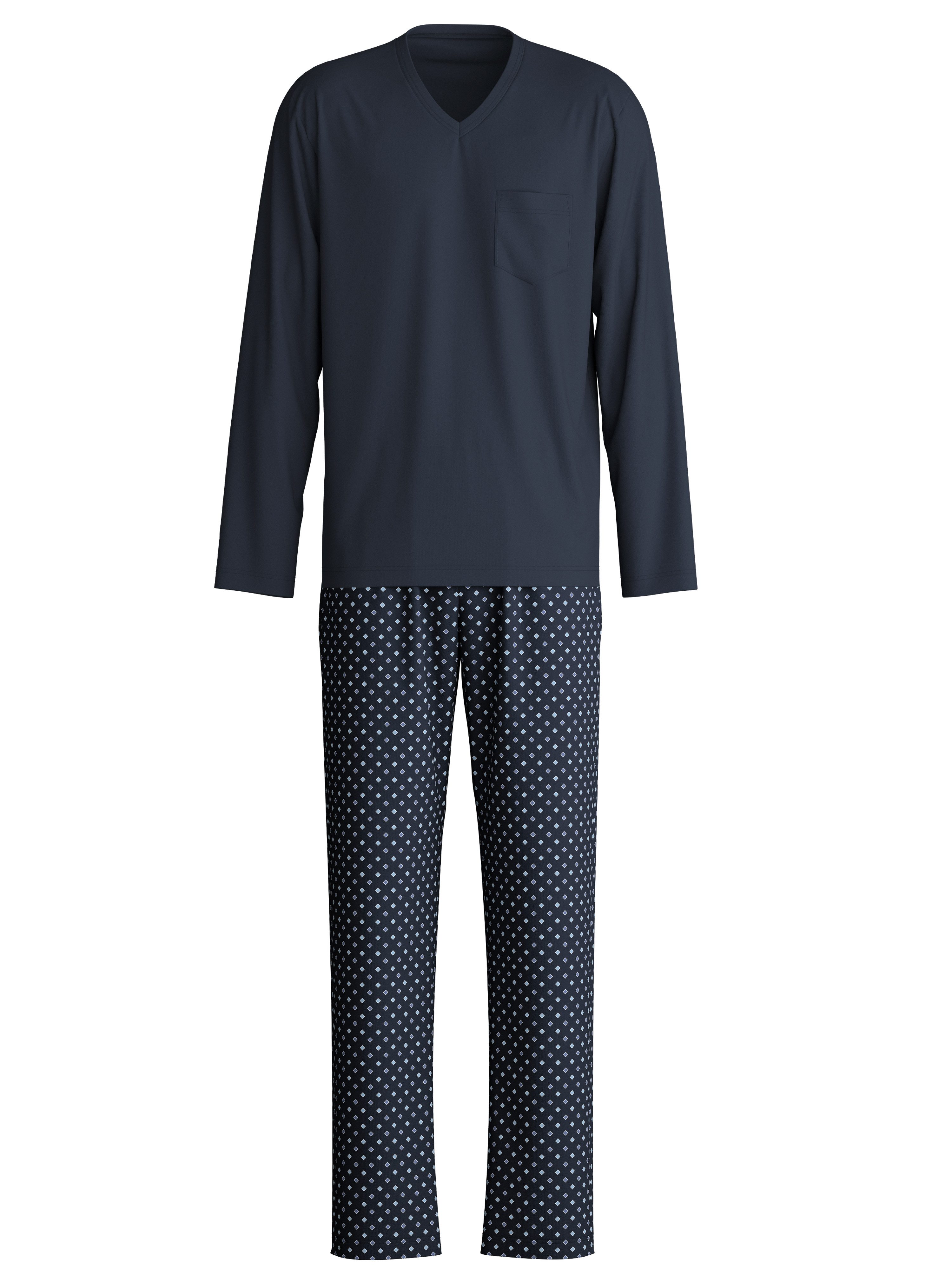 CALIDA Pyjama Relax Streamline met opgestikte borstzak (set, 2-delig)