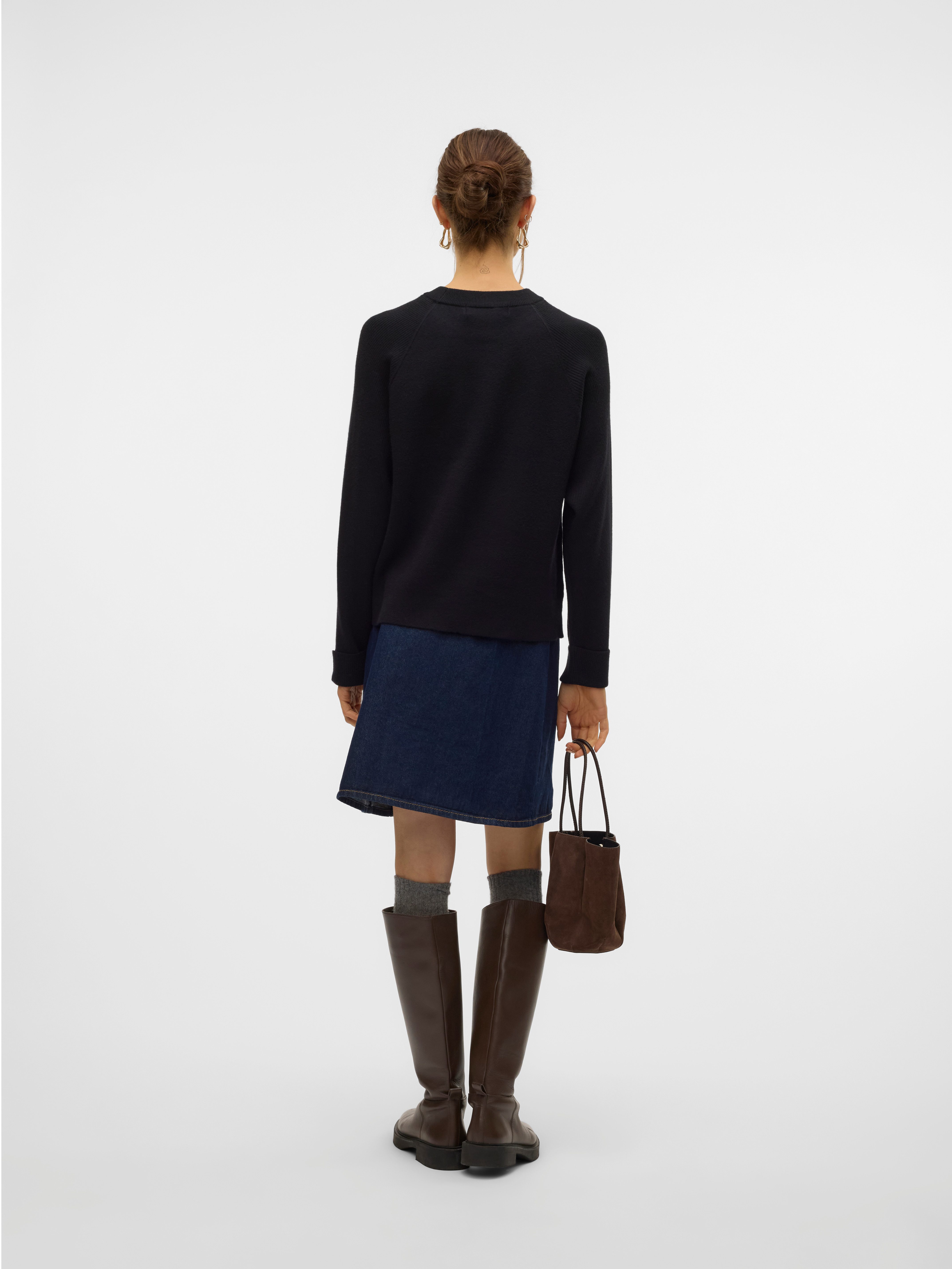 Vero Moda Gebreide trui VMGOLD MIX LS O-NECK PULLOVER GA