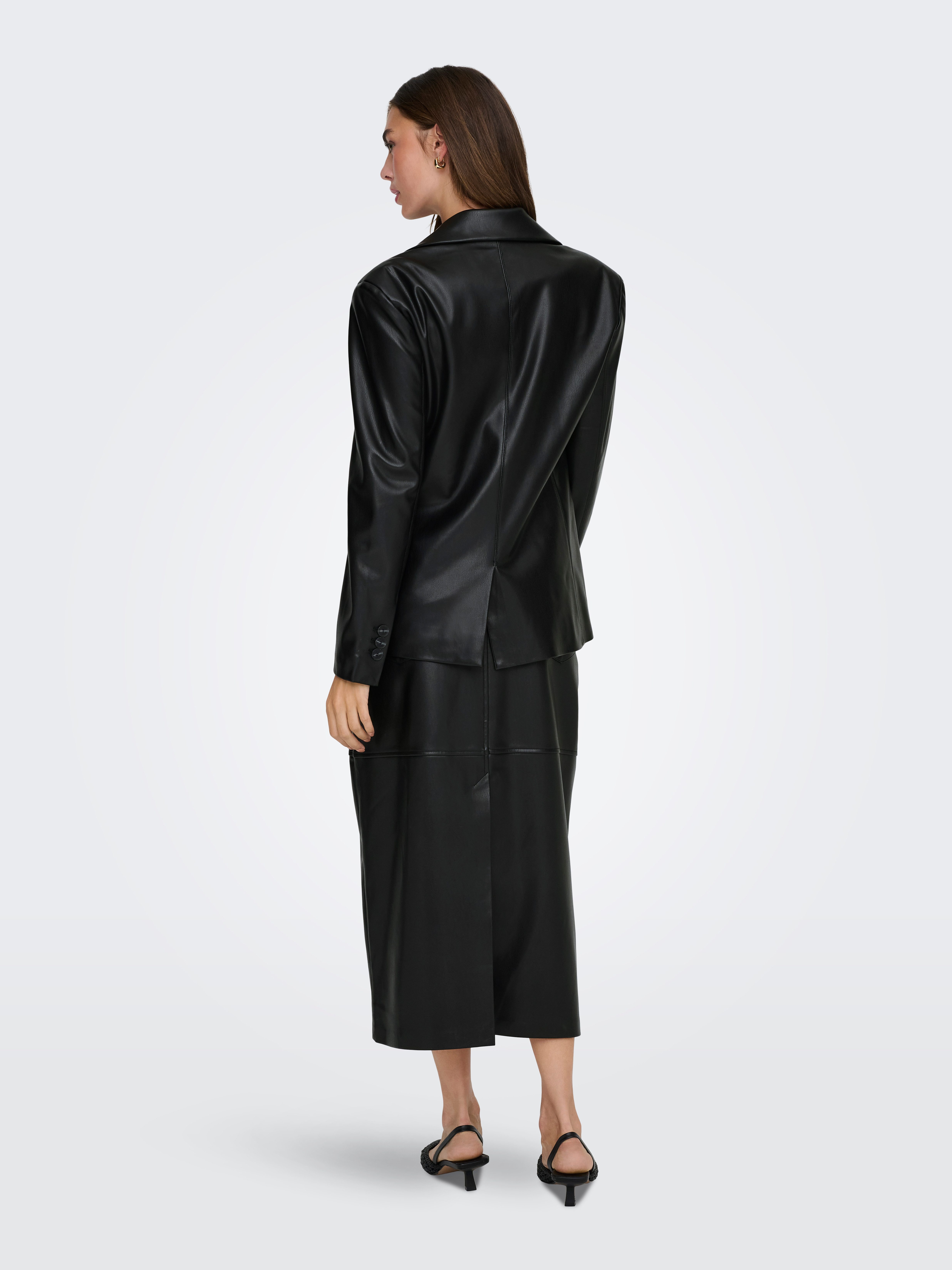 Only Leren blazer ONLVERONA FAUX LEATHER FIT BLAZER CC OTW