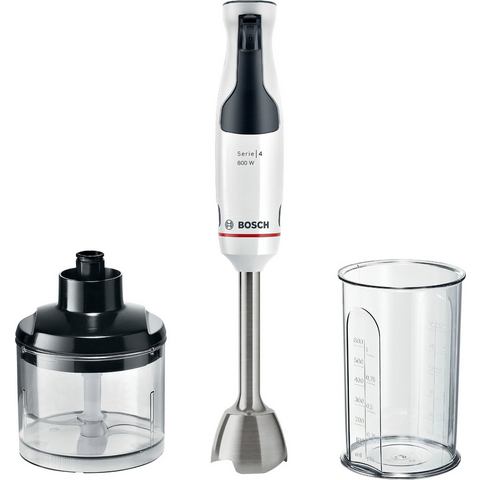 Bosch Haushalt MSM4W220 Staafmixer 600 W Met mixbeker, Met maatbeker, Met hakmolenopzet, BPA-vrij Wi