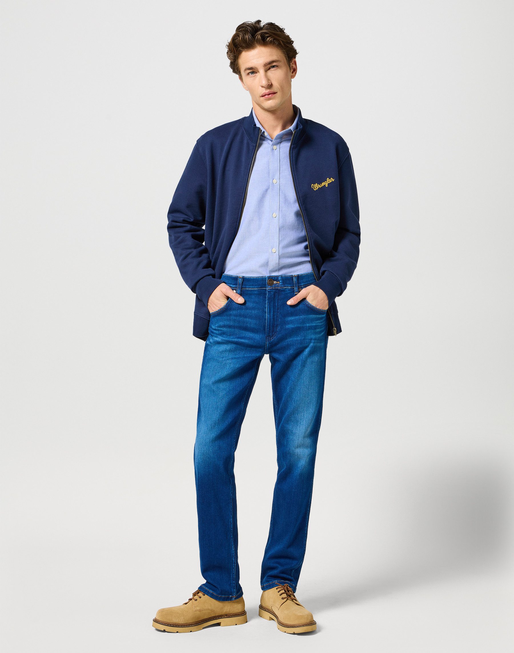 Wrangler Straight jeans GREENSBORO FREE TO STRETCH Vrij om te rekken materiaal