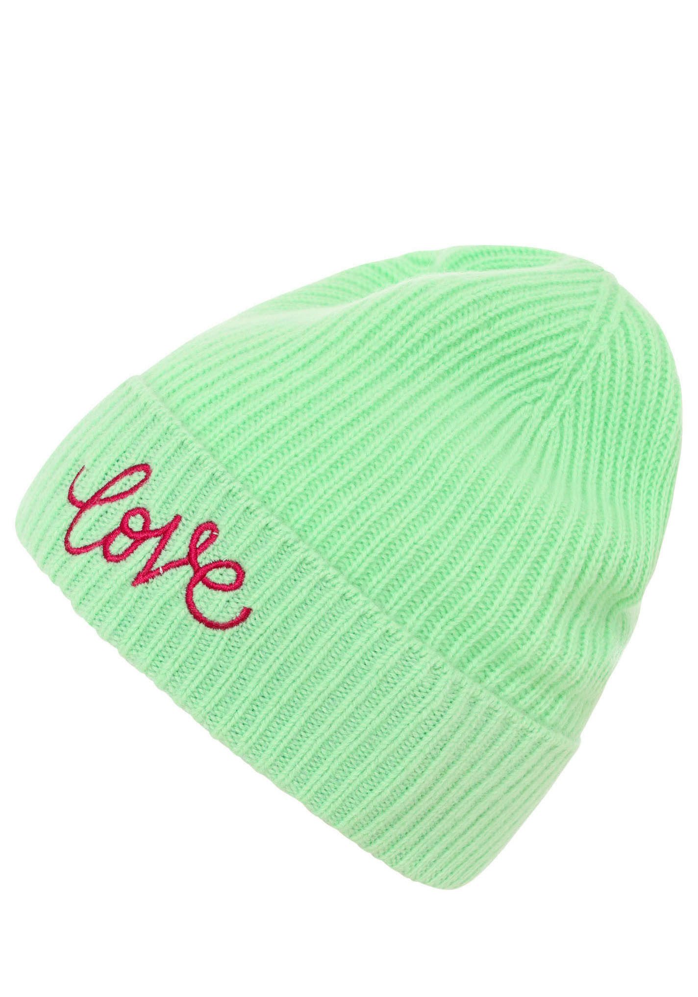 Zwillingsherz Beanie met Love borduursel (set)