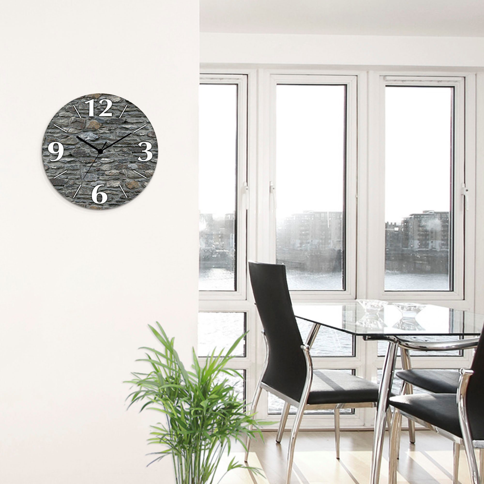 Artland Wandklok Leistenen muur optioneel verkrijgbaar met kwarts- of radiografisch uurwerk, geruisloos zonder tikkend geluid