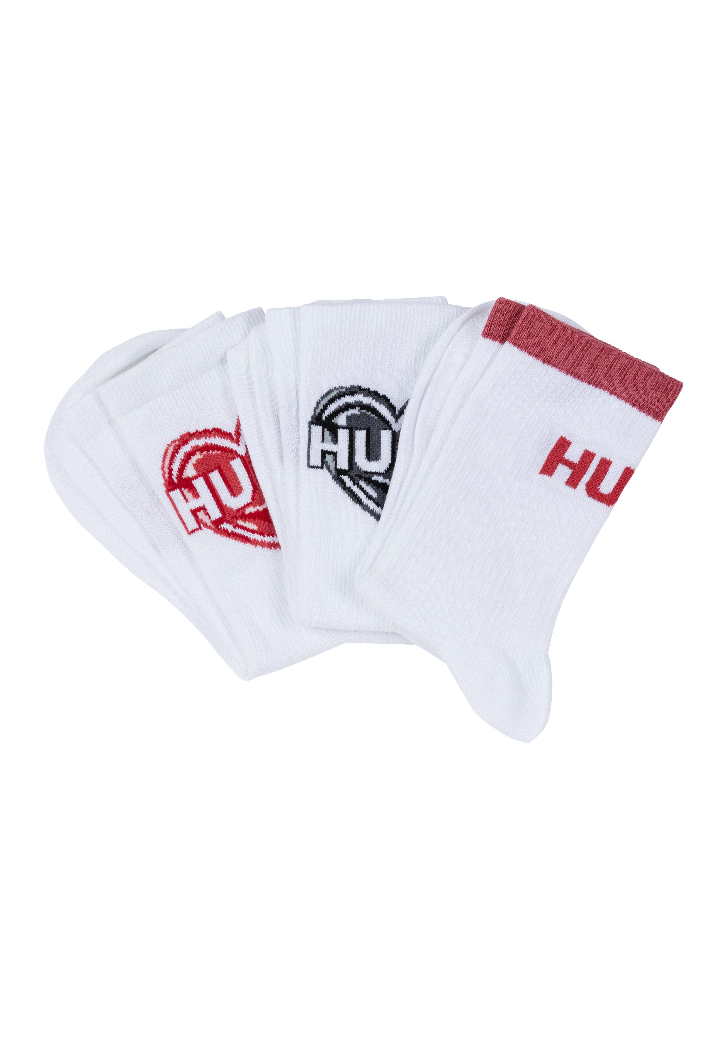 HUGO underwear Sportsokken 3P QS VALENTINE CC W zijn voorzien van logo's in valentijnsdag-look (Set van 3)