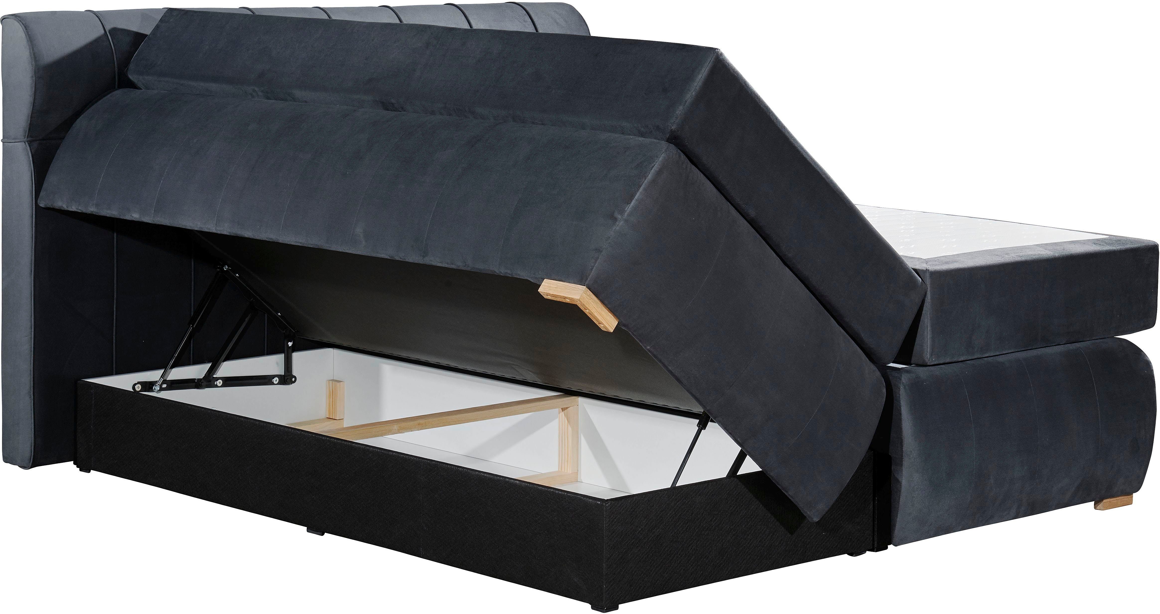Places of Style Boxspring Felicia in h4, incl. matrastopper en bedbox