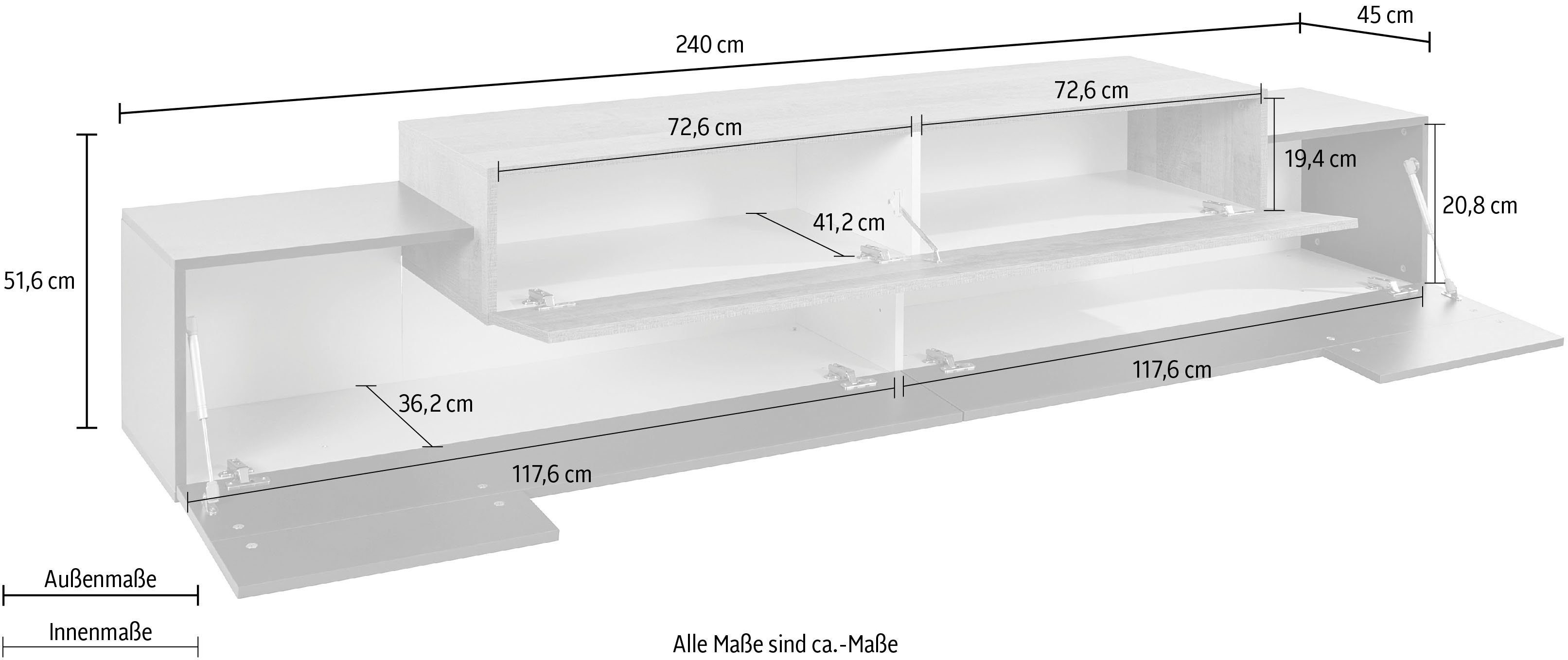 INOSIGN Tv-meubel Coro, lowboard, TV-commode, TV-meubelen, TV-bank