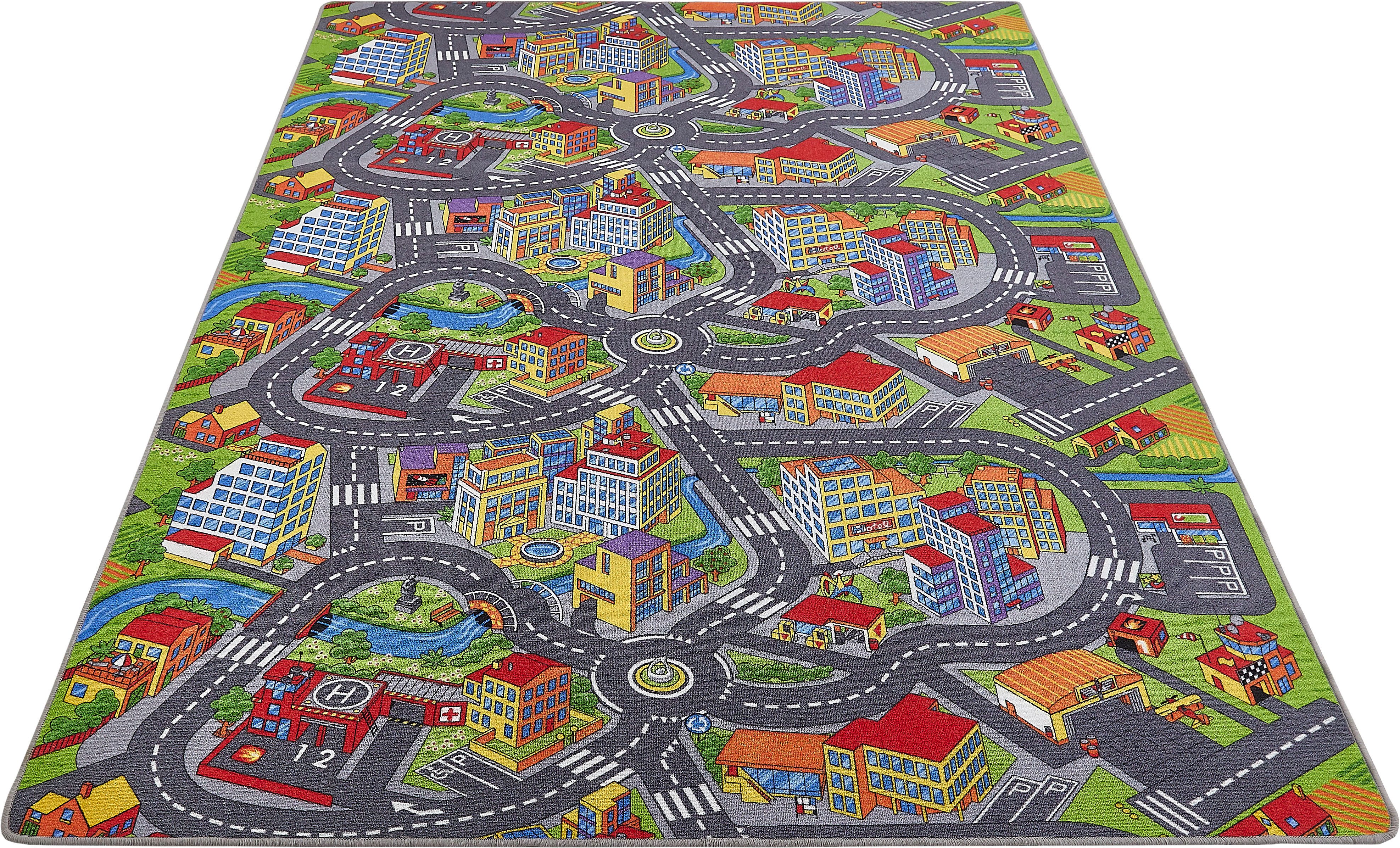 Andiamo Kindervloerkleed Straat Opslagruiming Straat speel tapijt, speciale aanbieding, voor meisjes & jongens