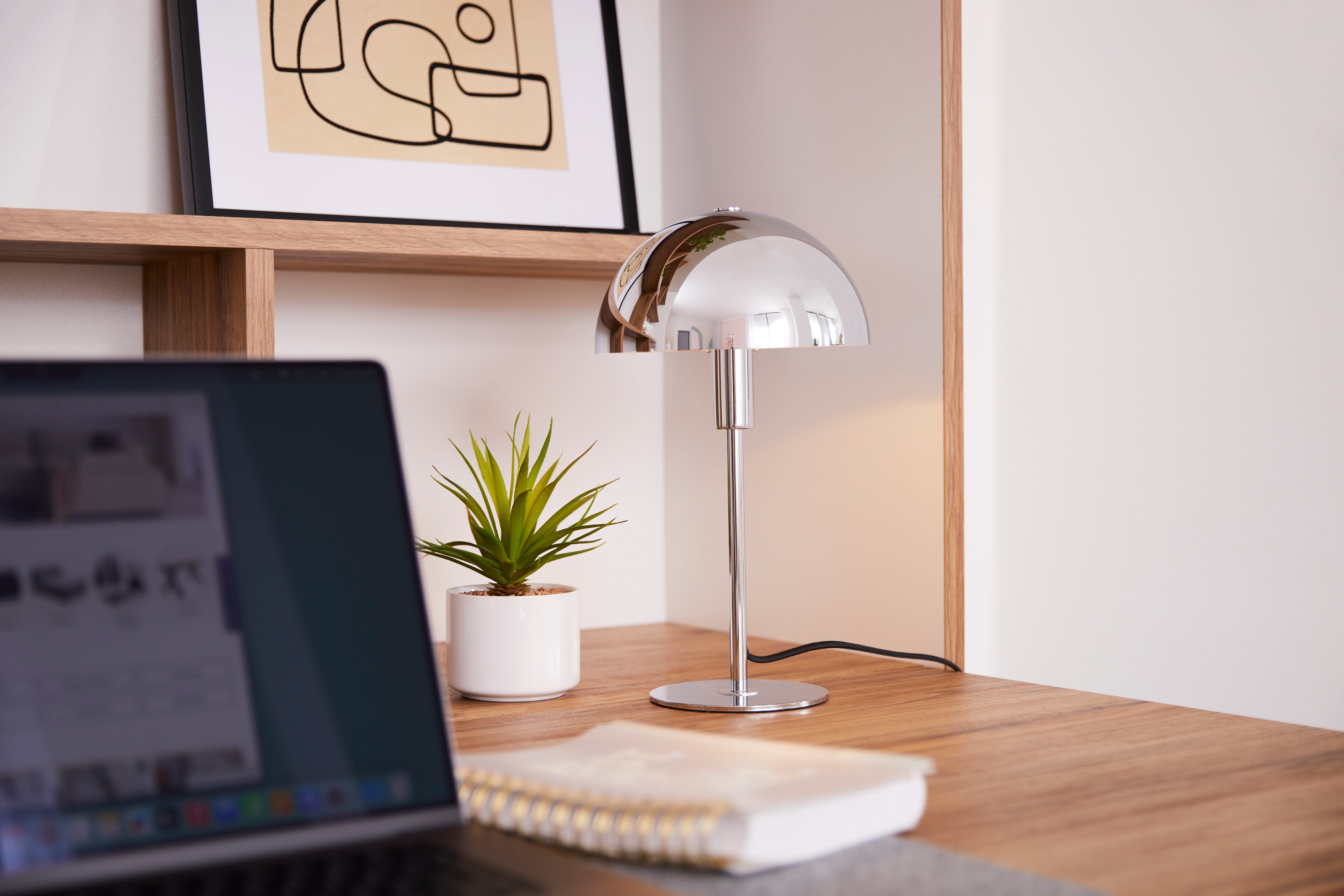 LeGer Home by Lena Gercke Tafellamp Linnea paddestoel lamp Paddenstoel lamp, tafellamp, metalen voet, hoogte 35,5 cm (1 stuk)