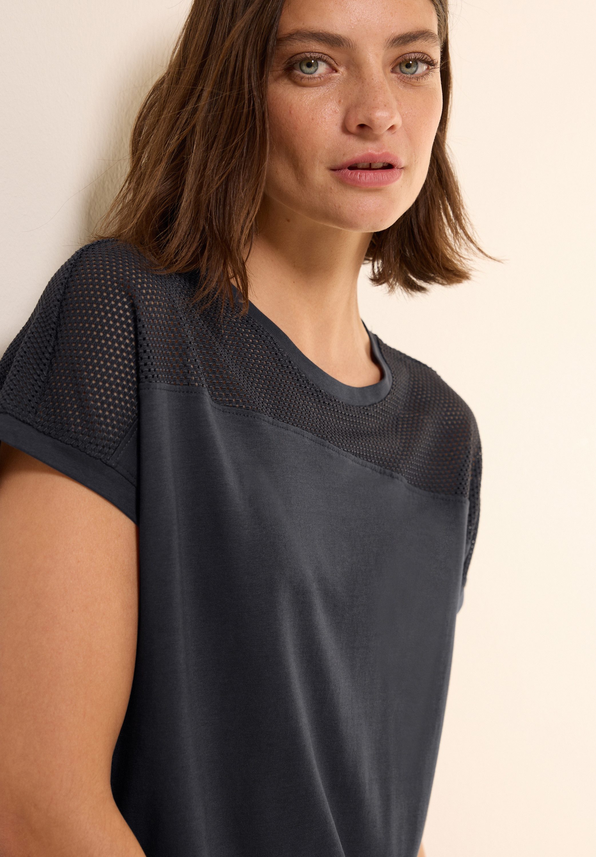 Cecil T-shirt met meshdetail