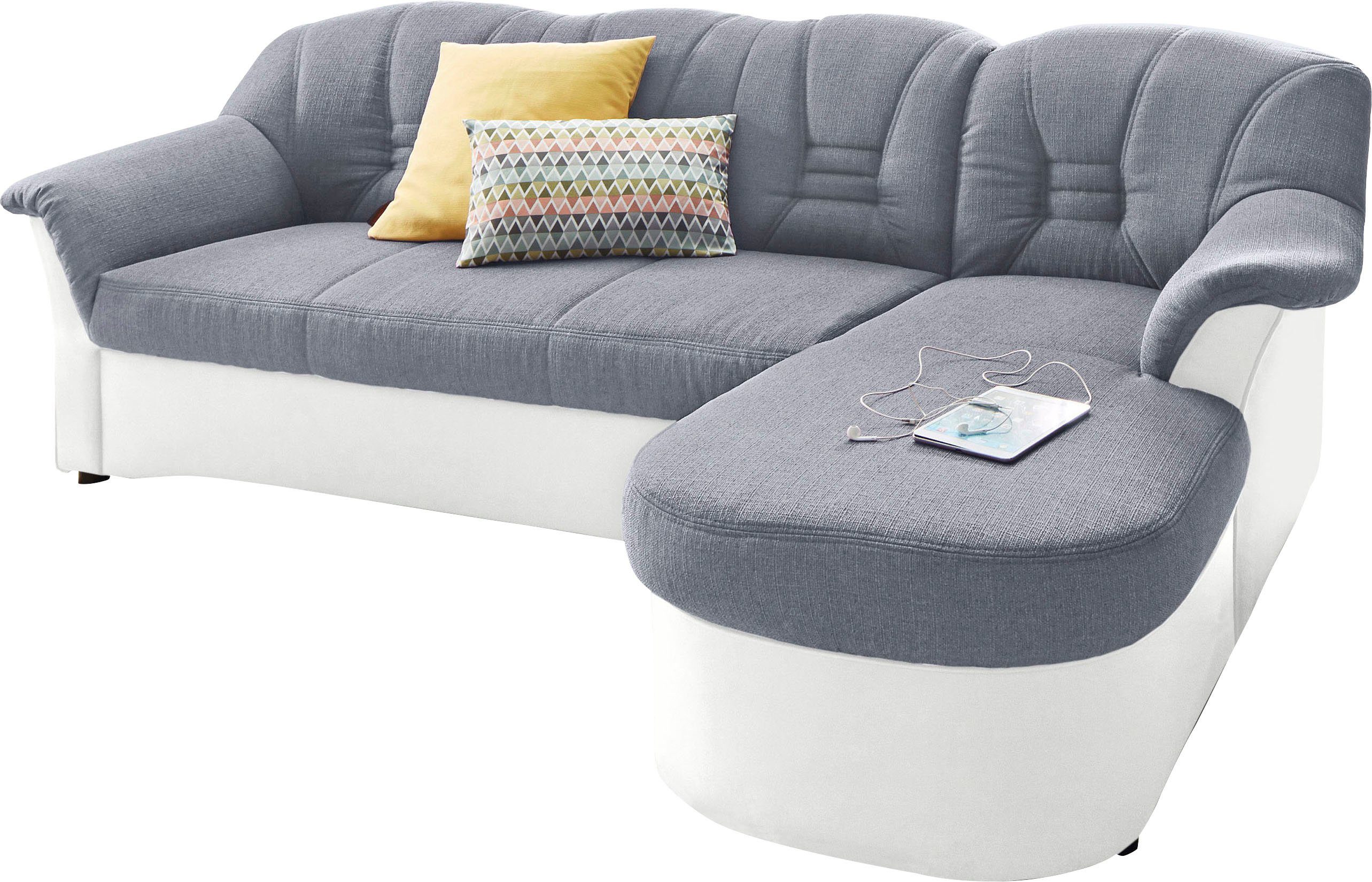 DOMO collection Hoekbank Elva, tijdloze vormtaal, elegante rugstiksels, L-vorm