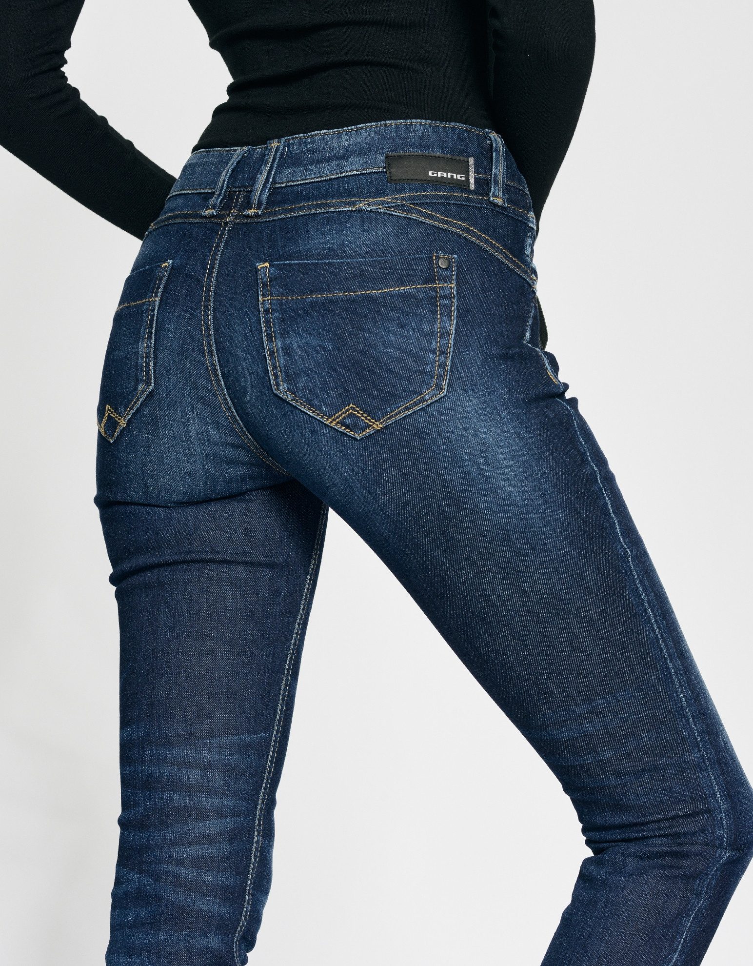 GANG Skinny fit jeans 94NIKITA met een rit-detail aan de kleingeldzakje