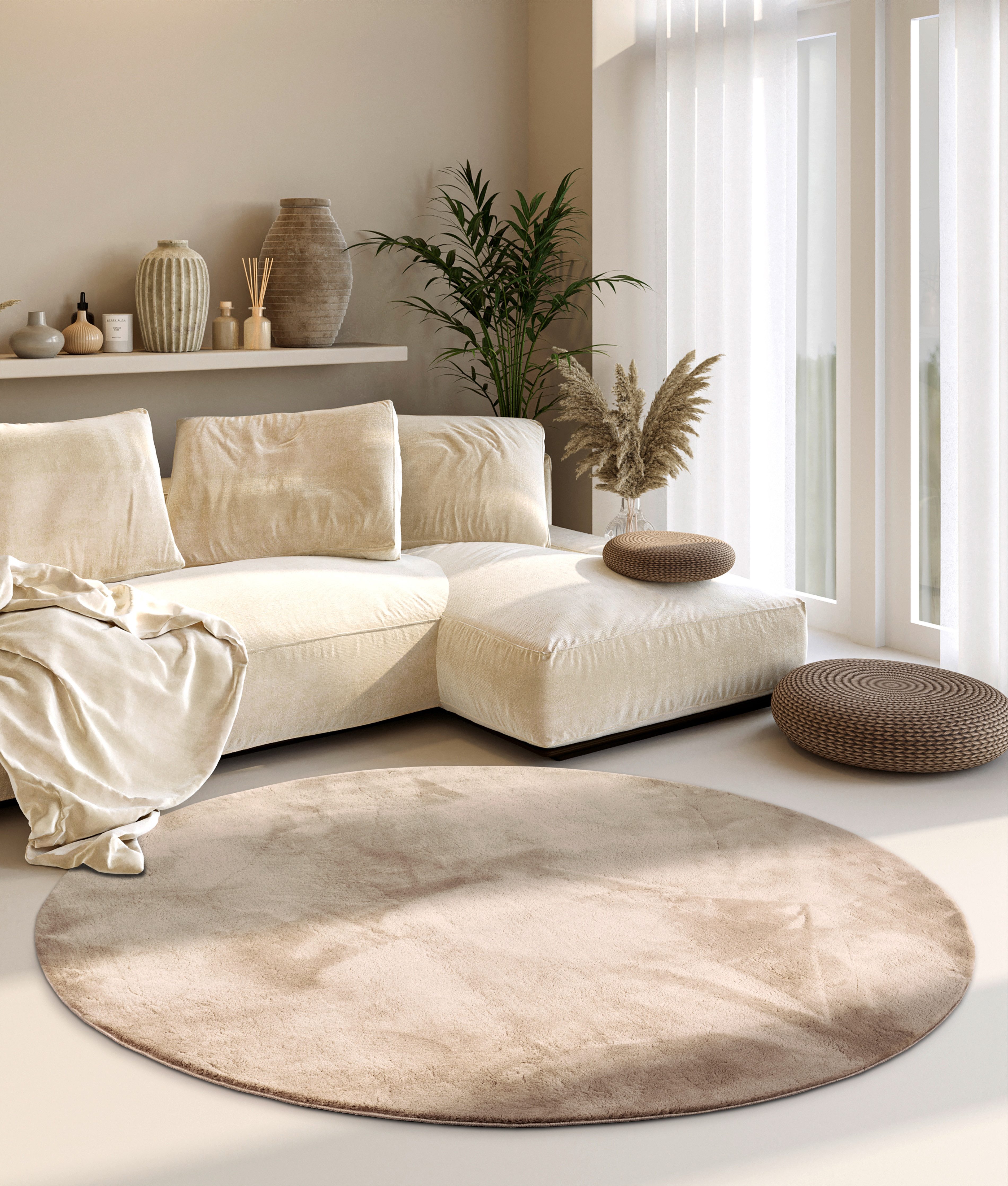 Villeroy & Boch Vloerkleed Leon Lange pool, shaggy, effen, pluizig, zacht, glanzend, modern, effen