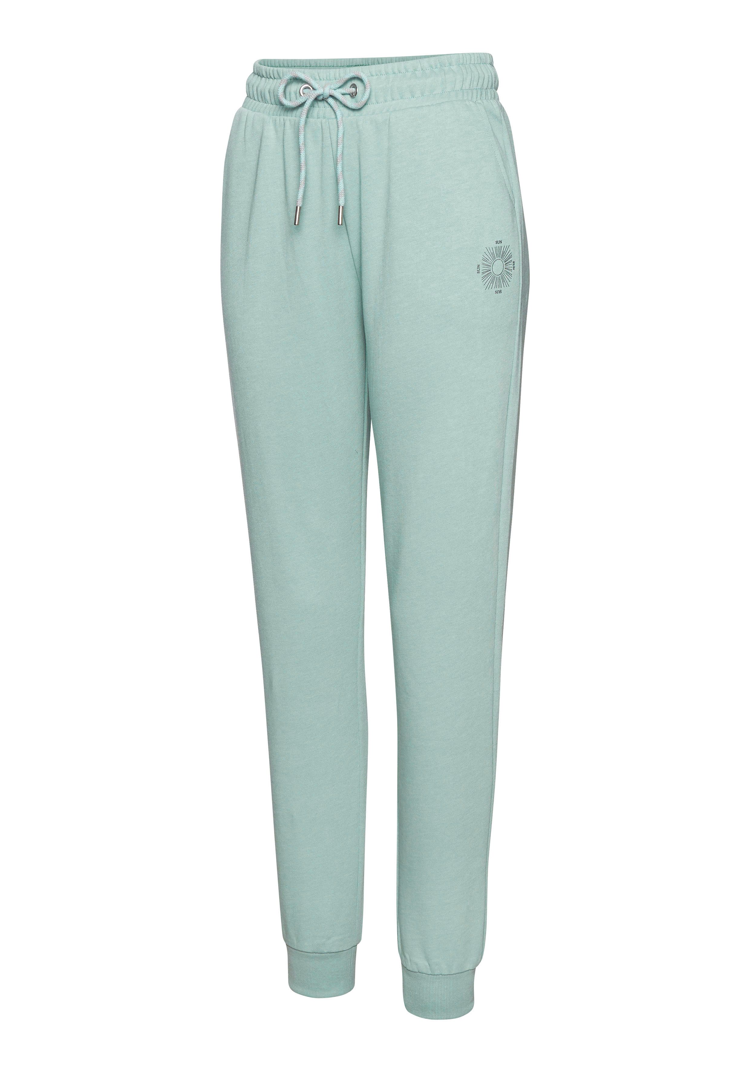 Buffalo Sweatbroek Loungebroek met zijzakken en kleine print, loungewear