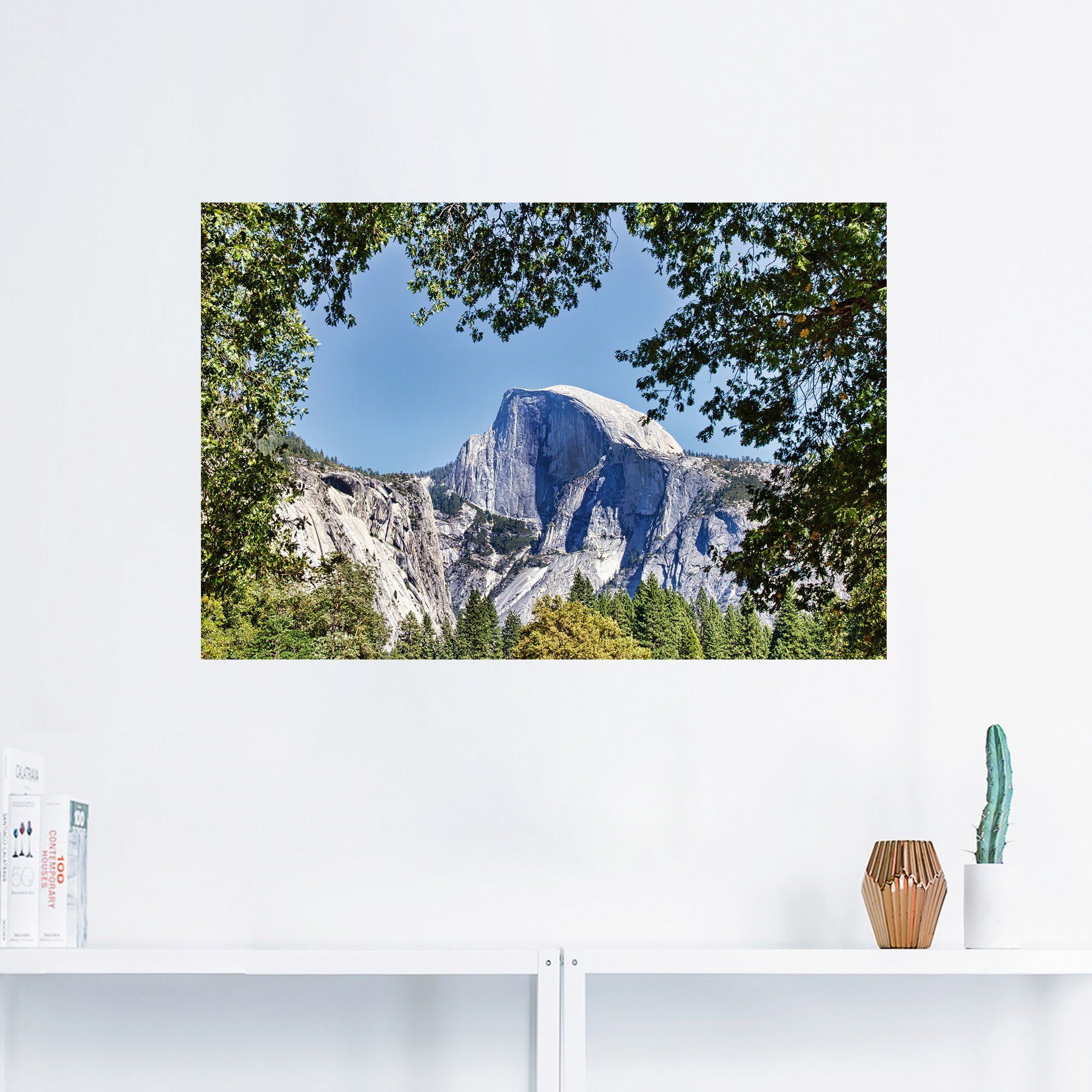 Artland Artprint YOSEMITE VALLEY Half Dome als artprint van aluminium, artprint op linnen, muursticker of poster in verschillende maten