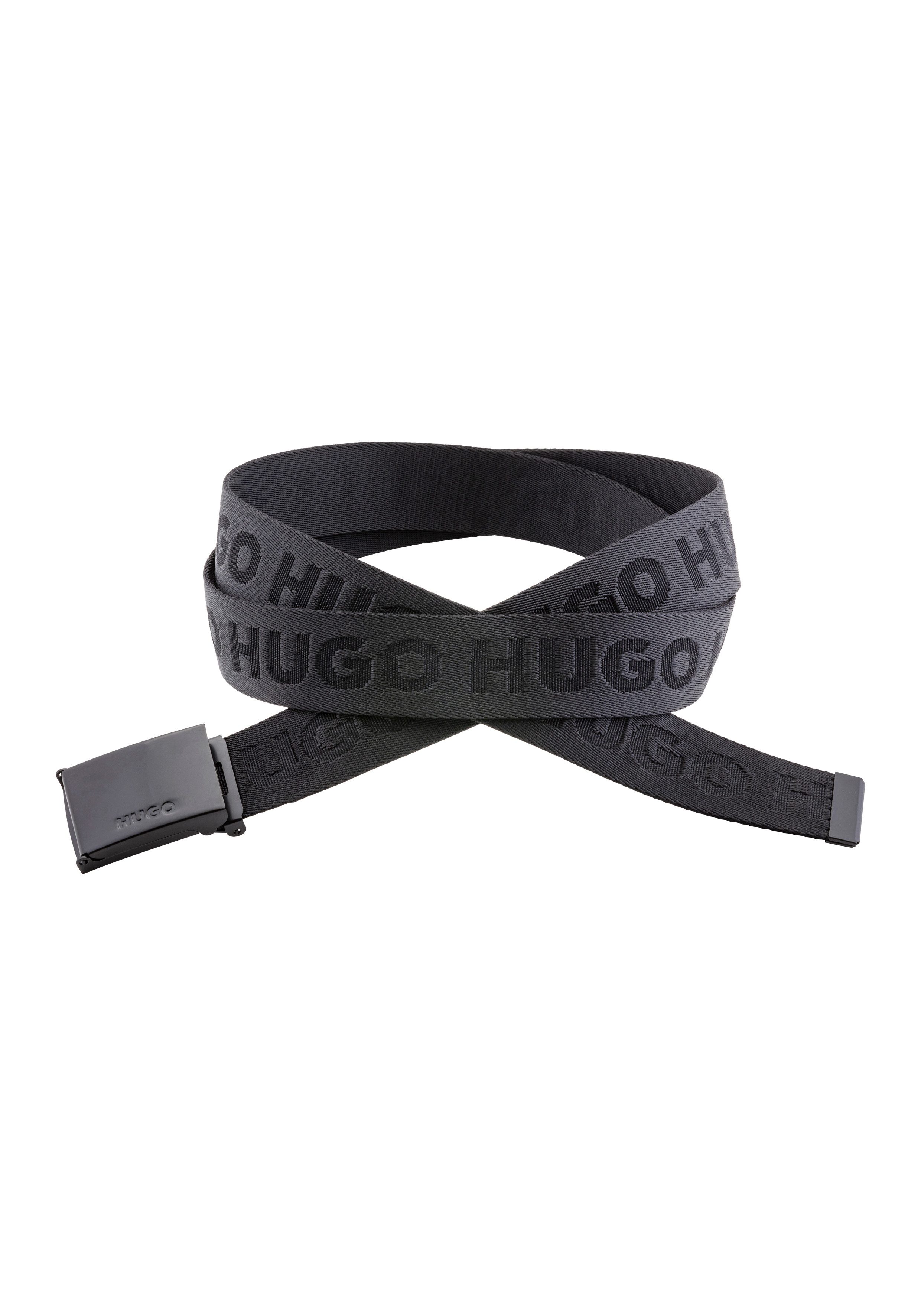 HUGO Stoffen riem Garratt-Tp-HUGO_Os35 met jacquard logo-tekst