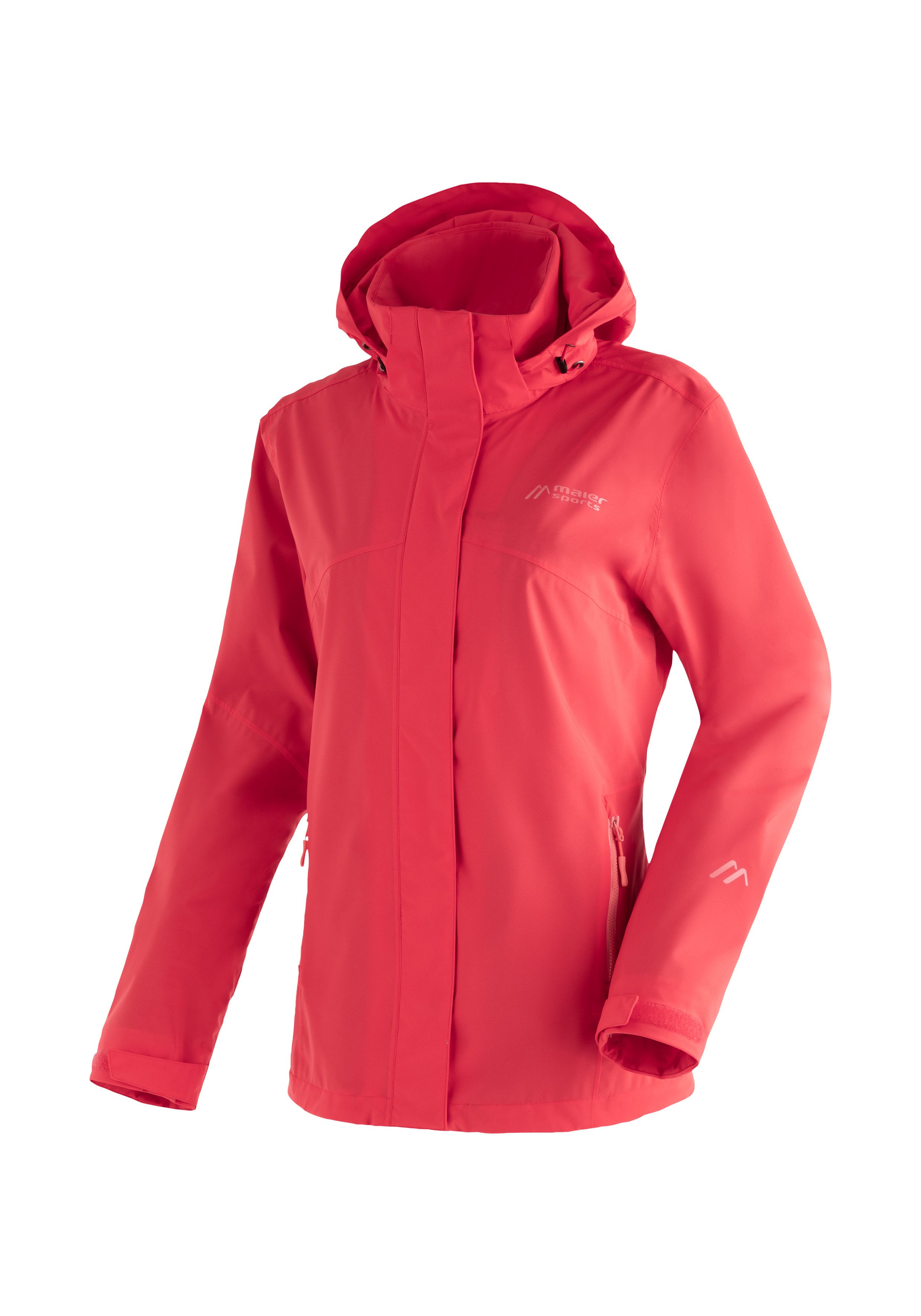 Maier Sports Outdoorjack Metor rec W Dames regenjack met capuchon, waterdicht, 2 buitenzakken, binnenzak