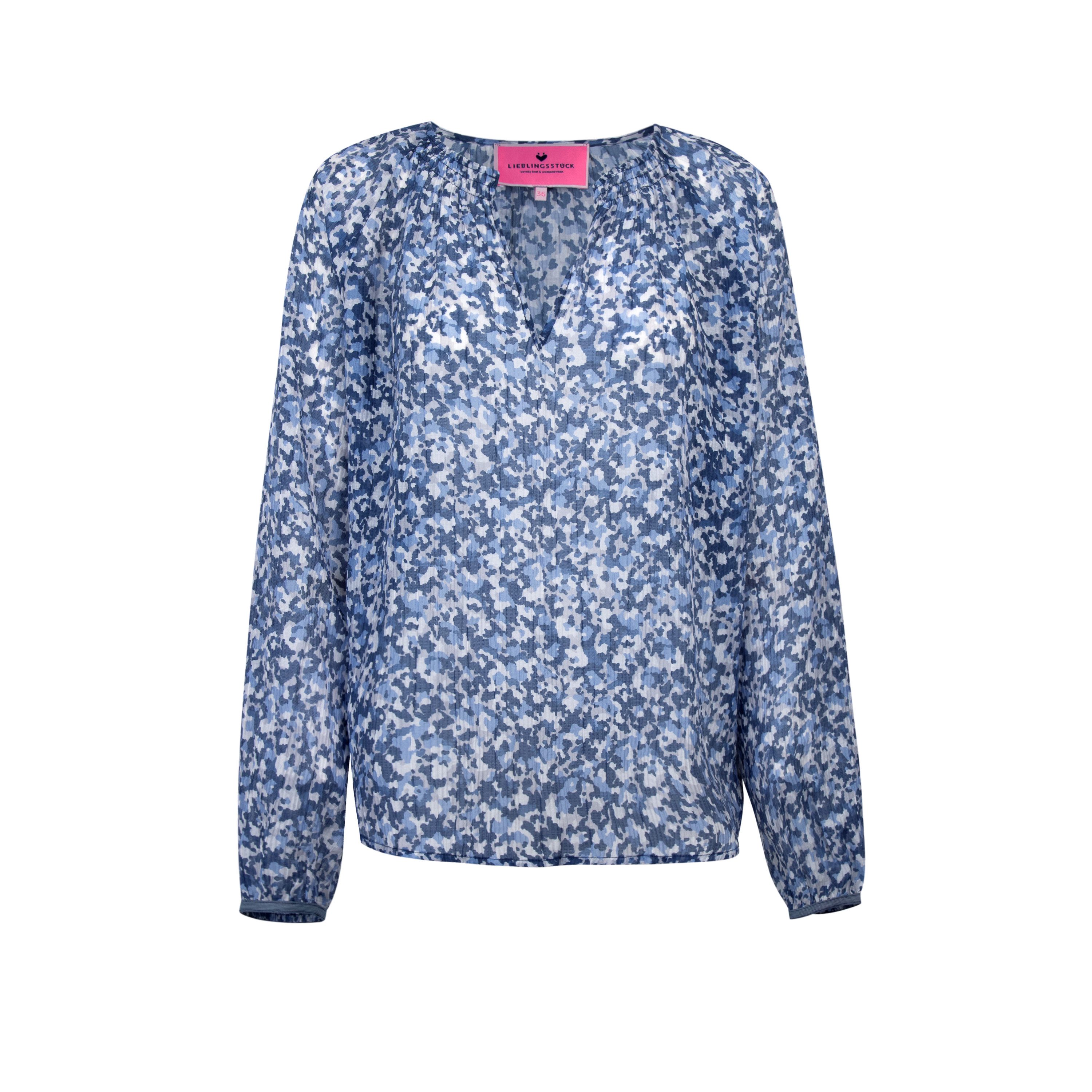 Lieblingsstück Blouse zonder sluiting EzronaL met bloemetjesdessin