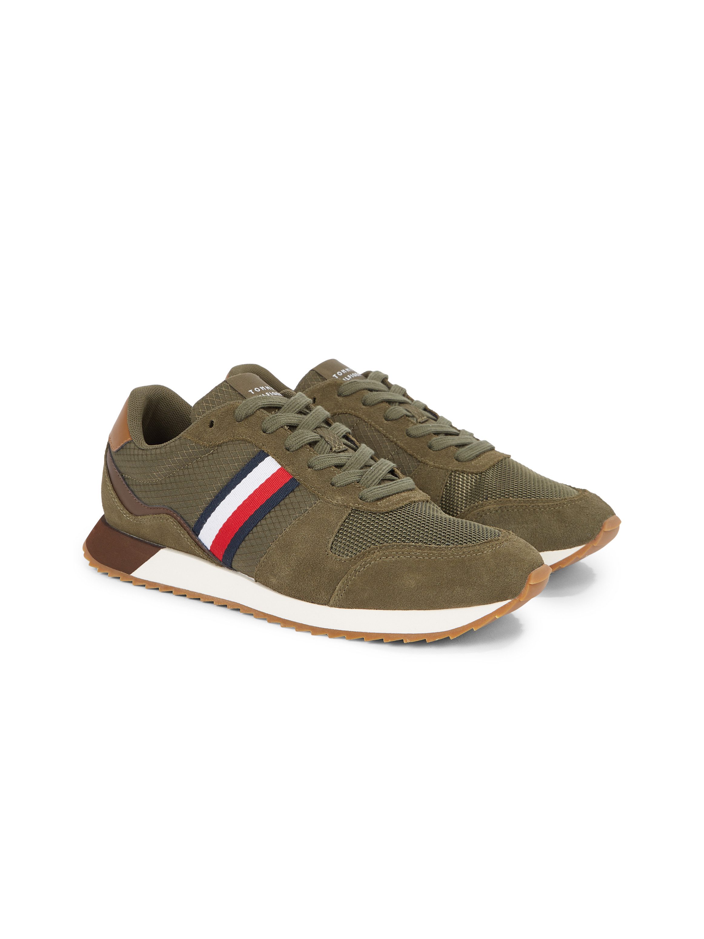 Tommy Hilfiger Sneakers RUNNER EVO MIX BLOCK vrijetijdsschoen lage schoen veterschoen met strepen in tommy kleuren