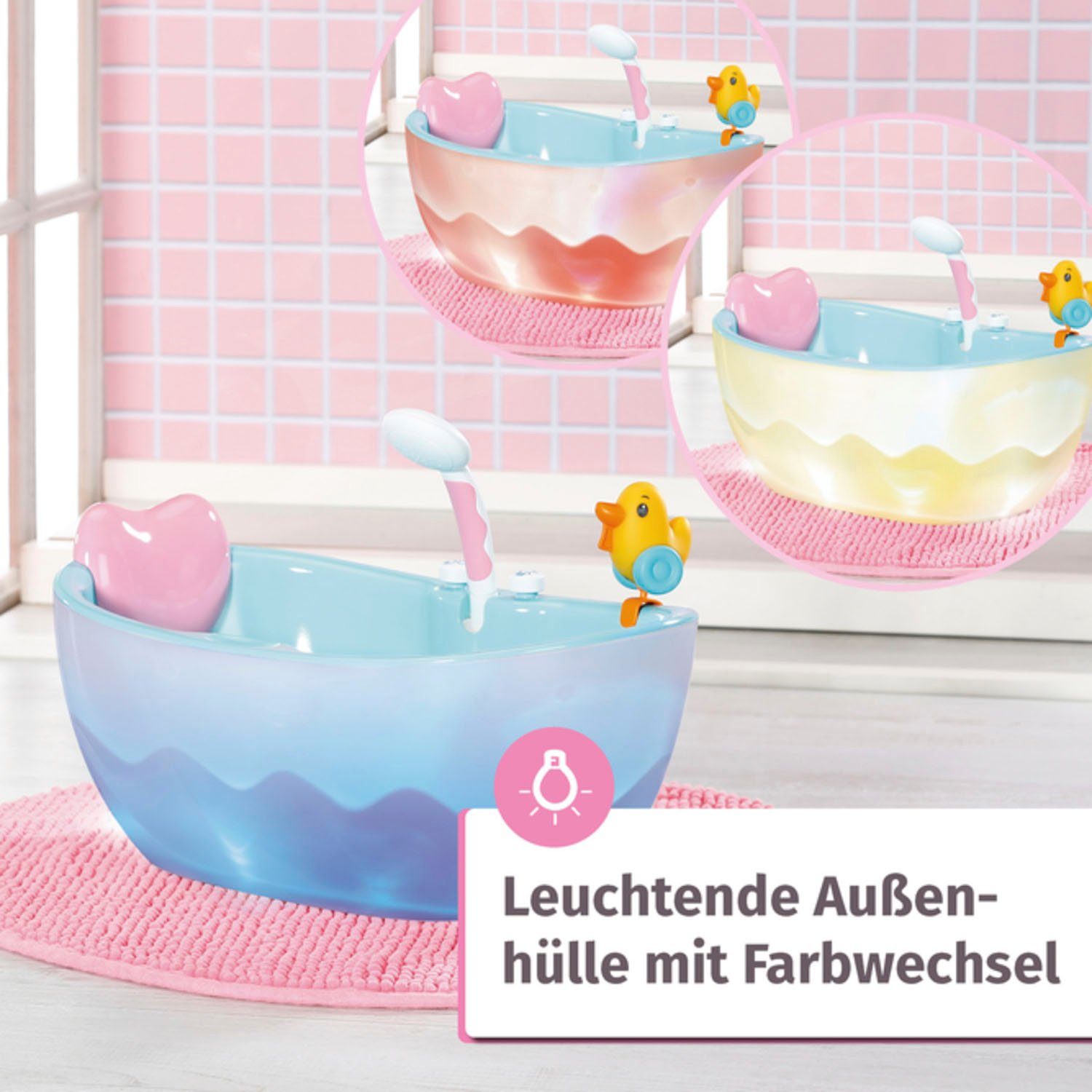 Baby Born Poppen badkuip BATH met licht- en geluidseffecten