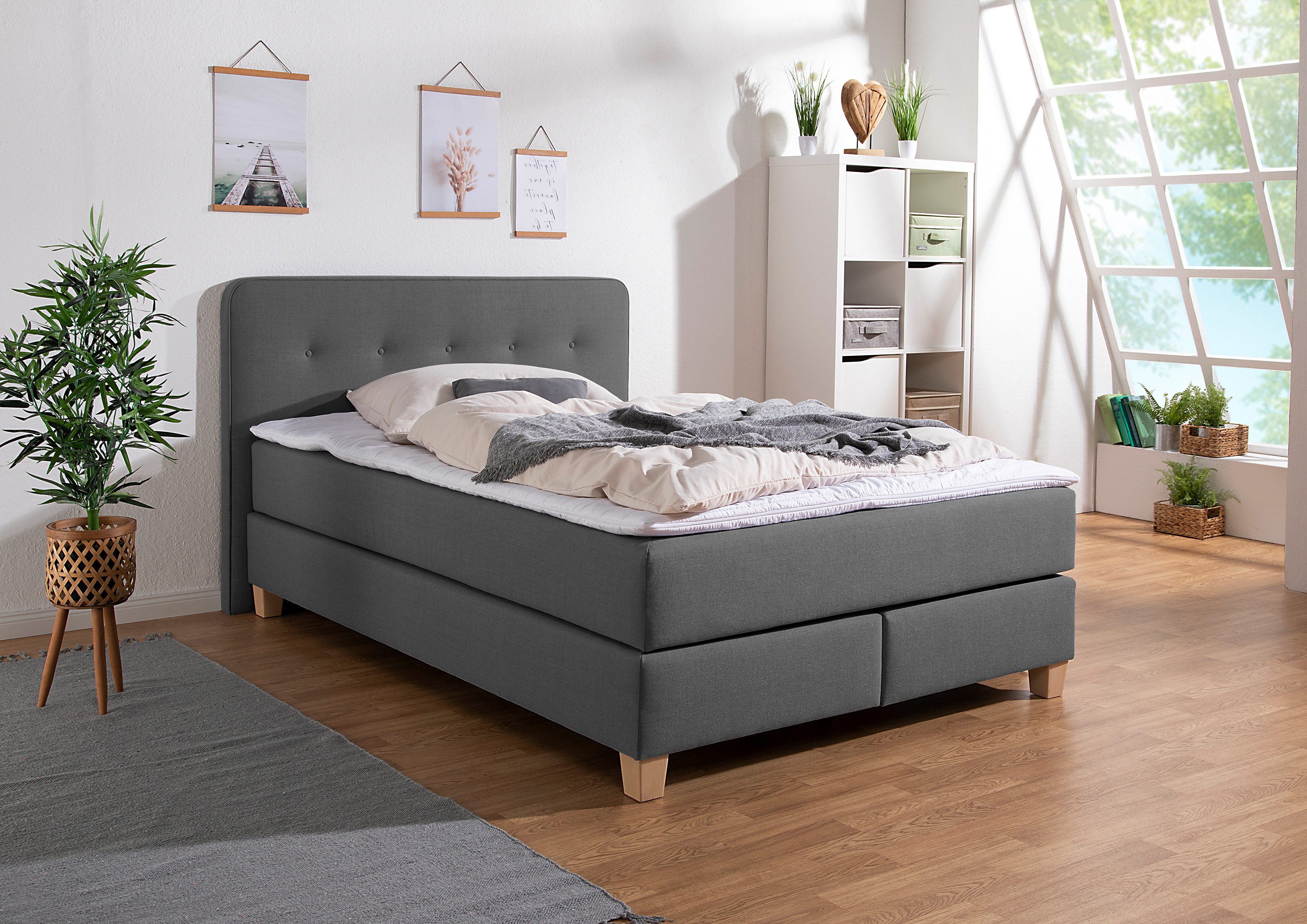 Home affaire Boxspring Fargo incl. topmatras, in 3 matrassoorten, tfk ook in hardheid 4, vele kleure