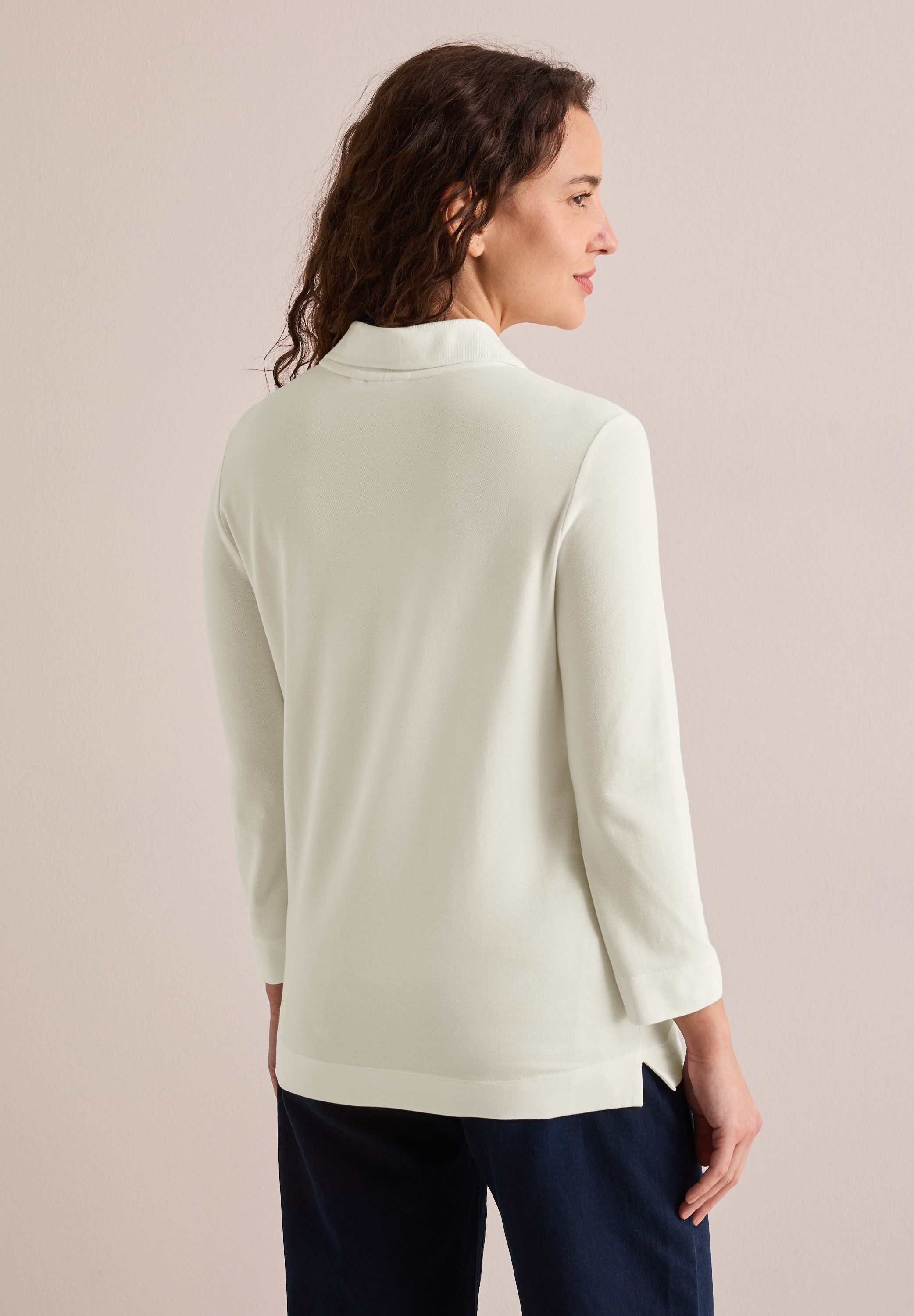 Cecil Shirt met 3/4 mouwen met een polokraag