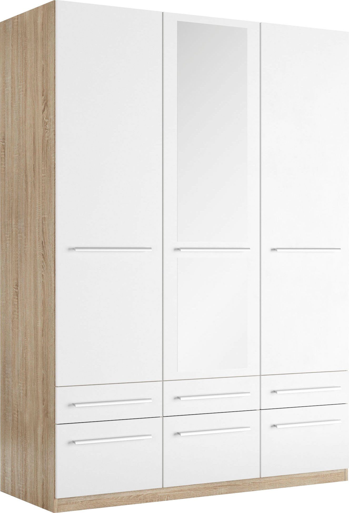 priess Kledingkast Kast garderobe waskast Barcelona in 5 breedtes veel opbergruimte, ruime lades, met spiegel, made in germany