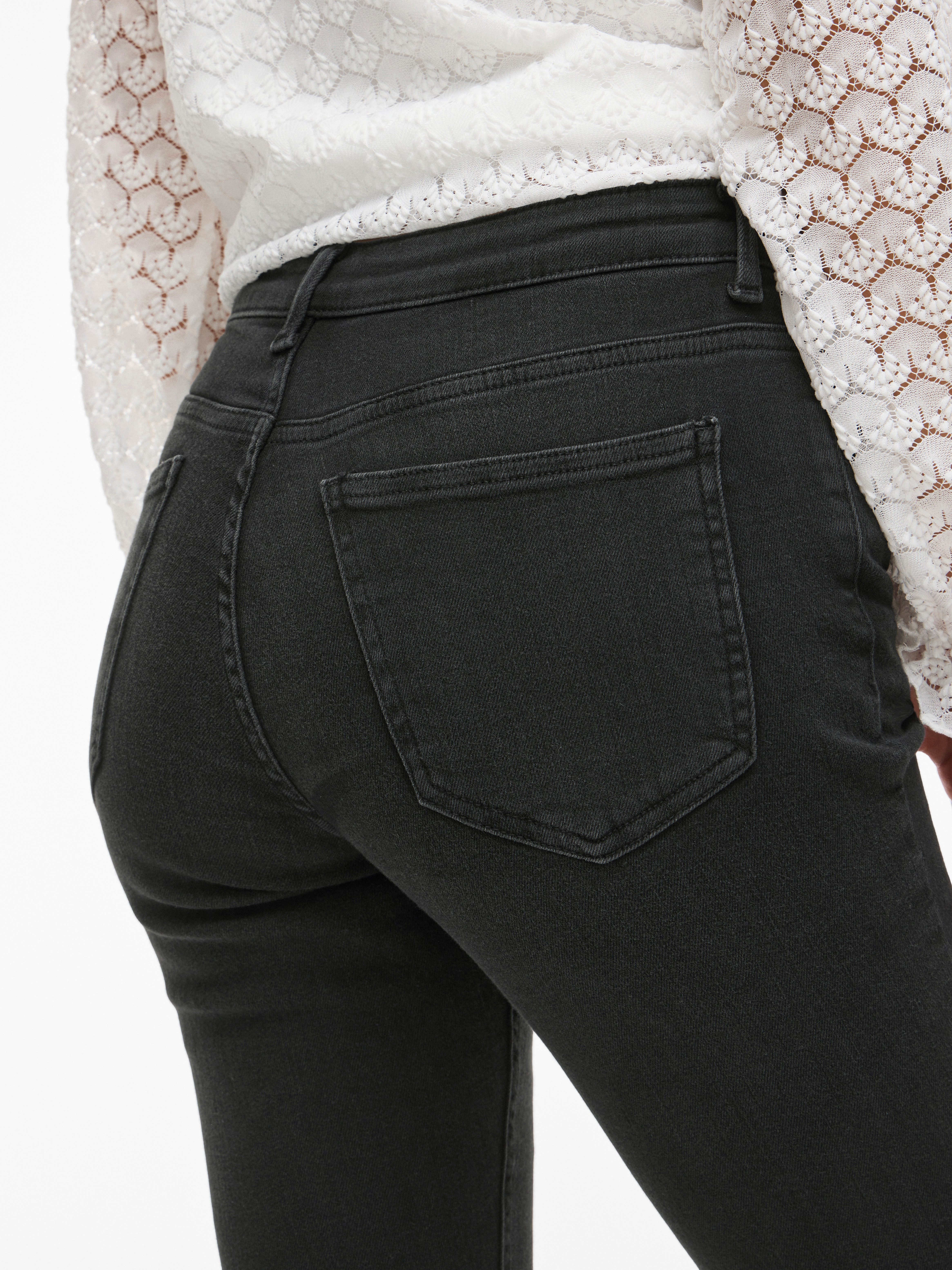 Vila Skinny fit jeans VISARAH RW SKINNY JEANS BLK BUB00-NOOS