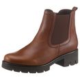 gabor chelsea-boots met trendy profielzool bruin