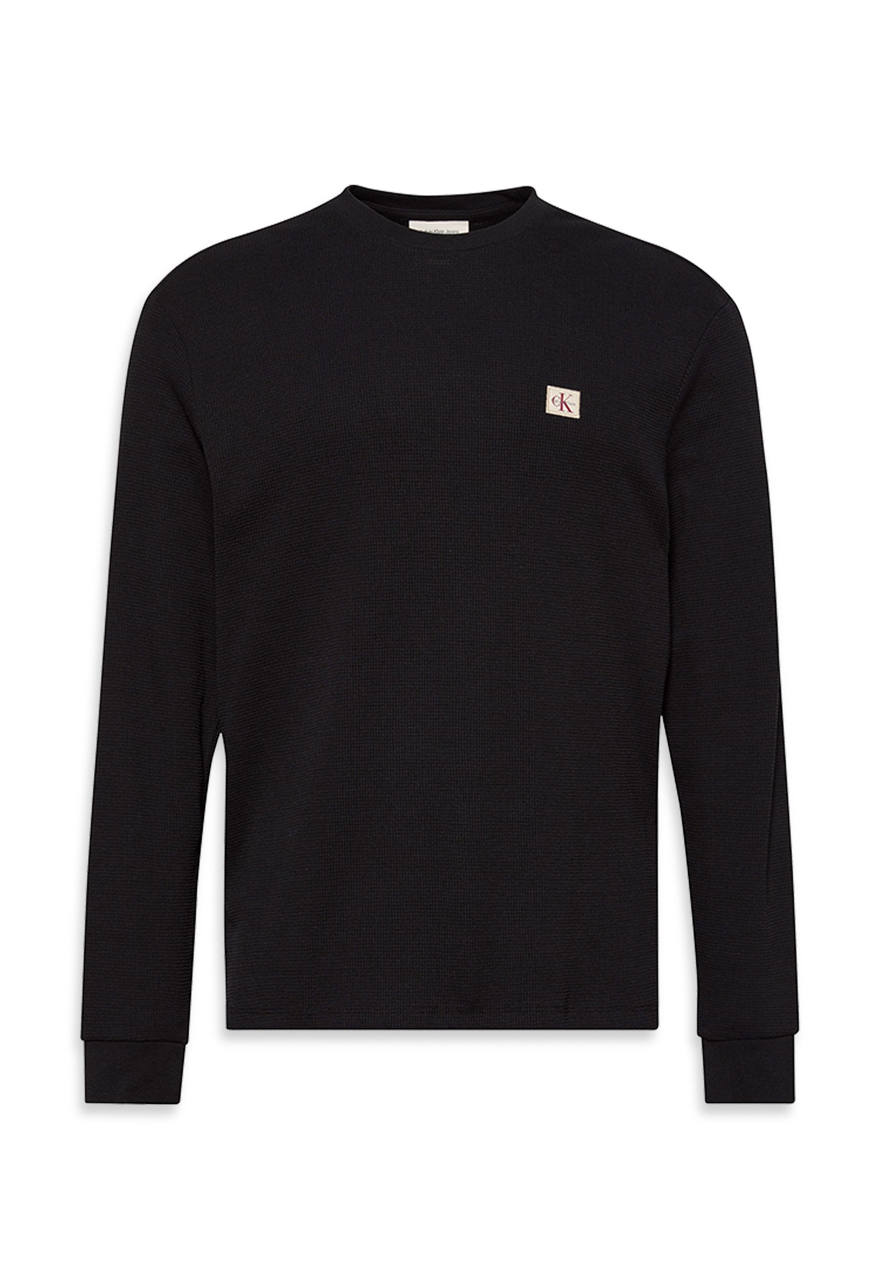 Calvin Klein Shirt met lange mouwen LS WAFFLE BADGE CREWNK TEE
