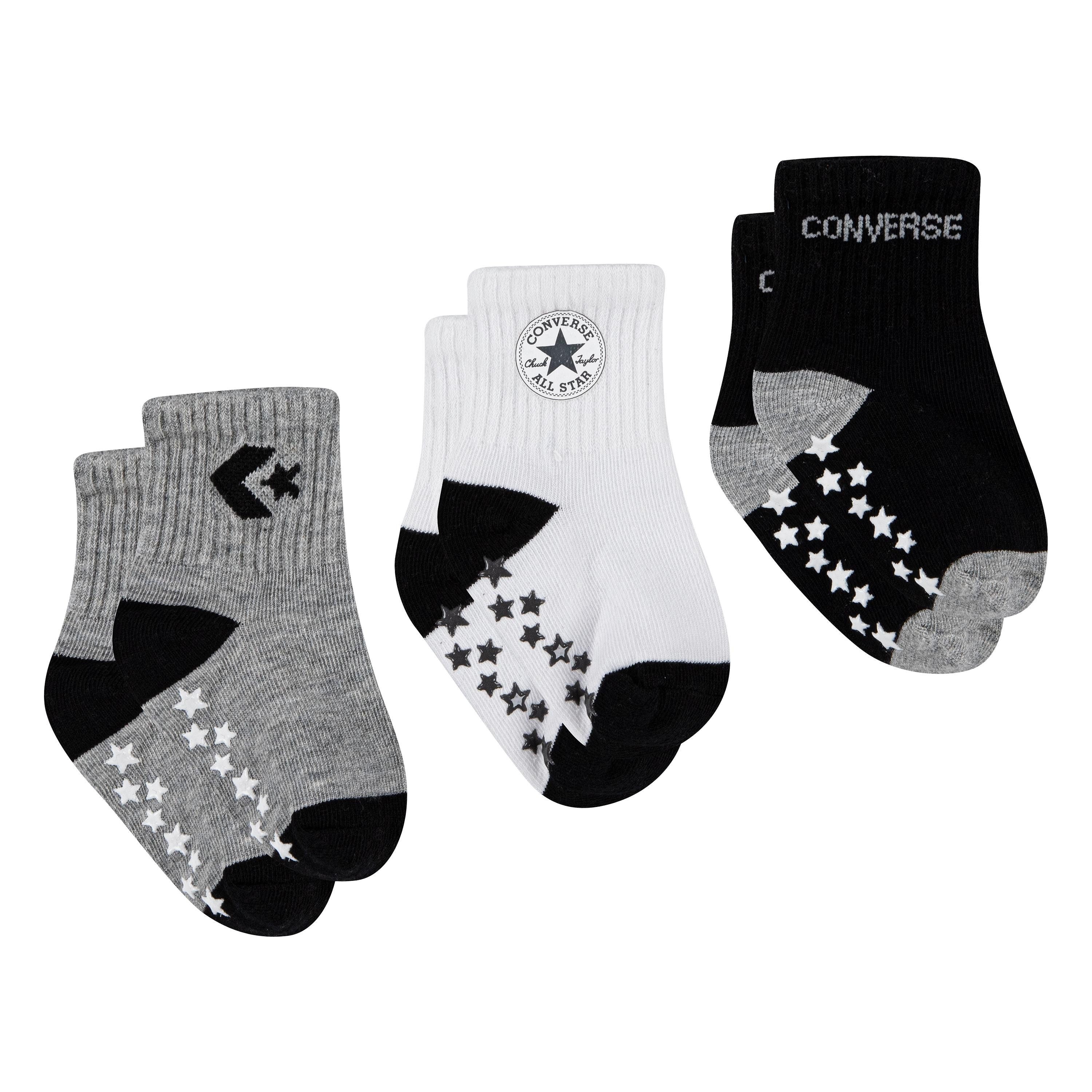 Converse ABS-sokken CONVERSE LOGO INFANT TODDLER NO SLIP QUARTER 3 PK (3 paar)