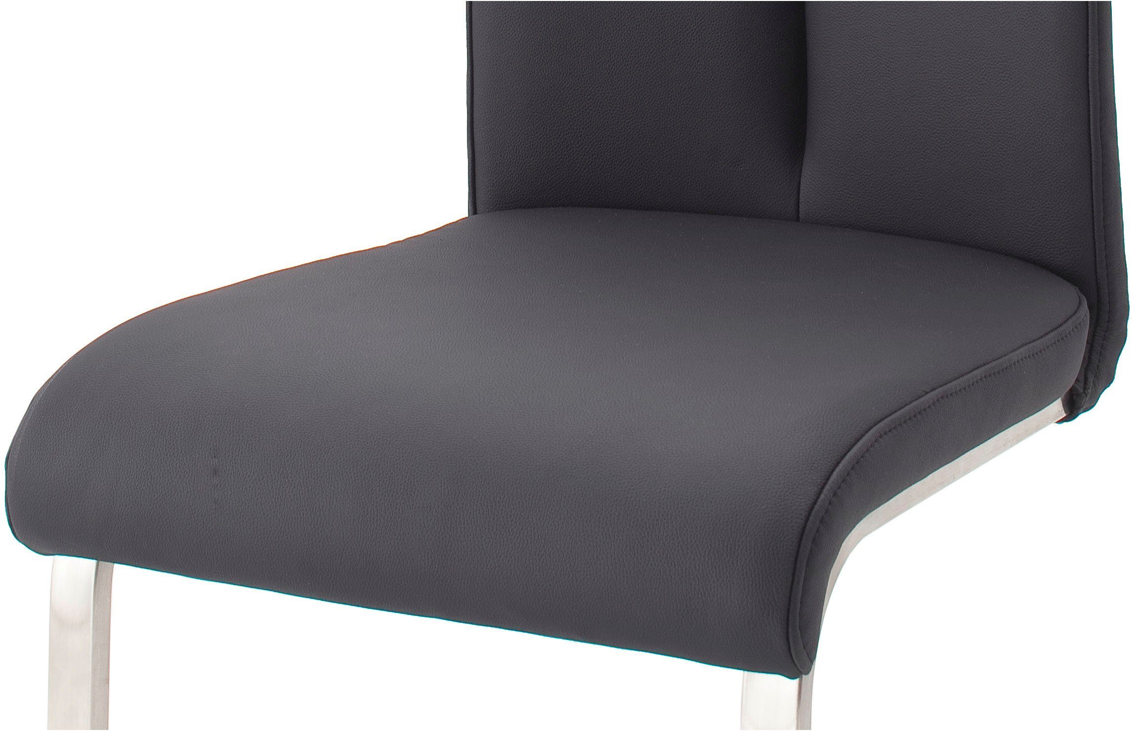 MCA furniture Vrijdragende stoel ARTOS Stoel overtrokken met echt leer, tot 140 kg belastbaar (2 stuks)