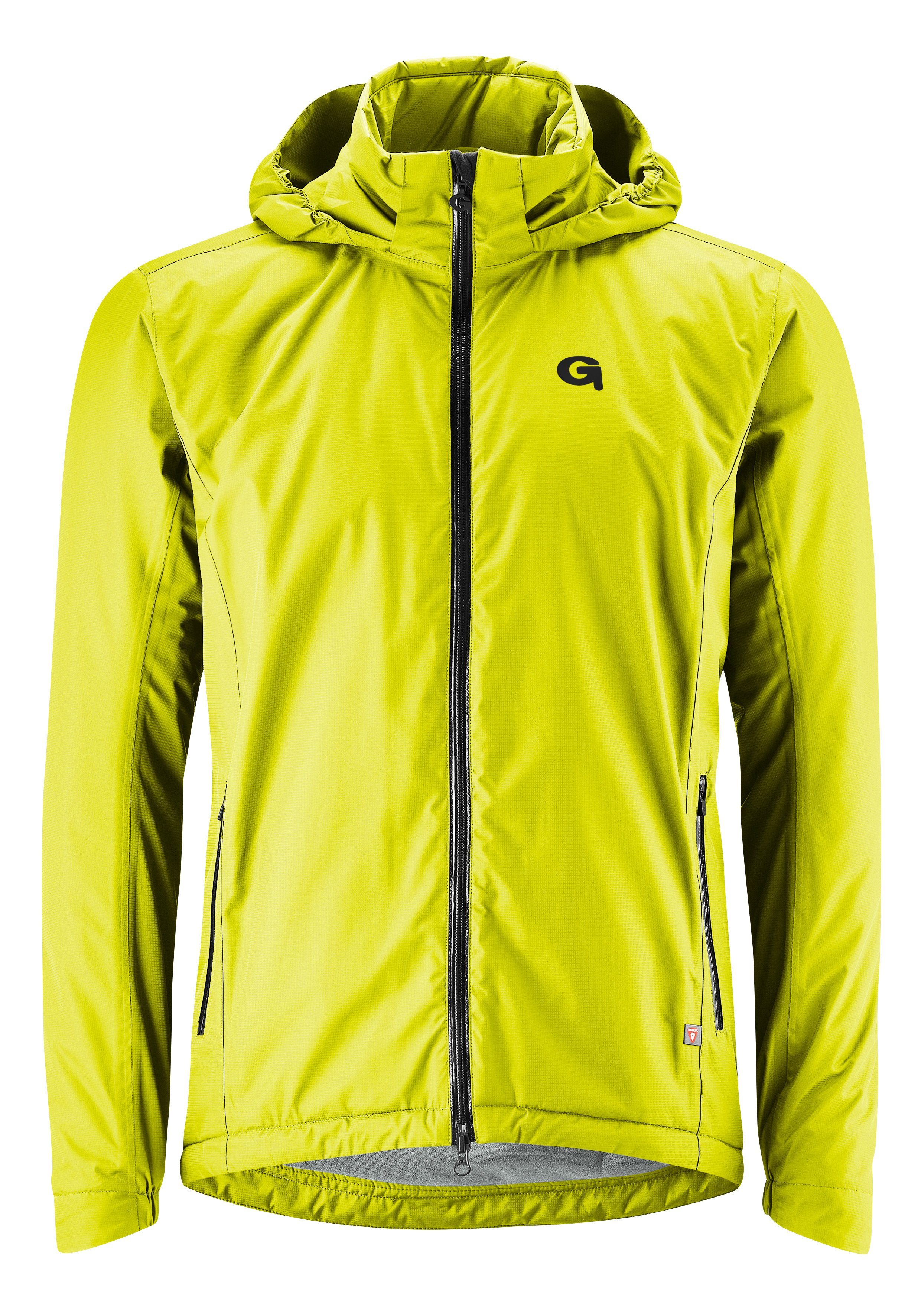 Gonso Fietsjack Save Jacket Therm M Herenregenjack wind- en waterdicht, fietsjack met capuchon heren jassen maat S geel