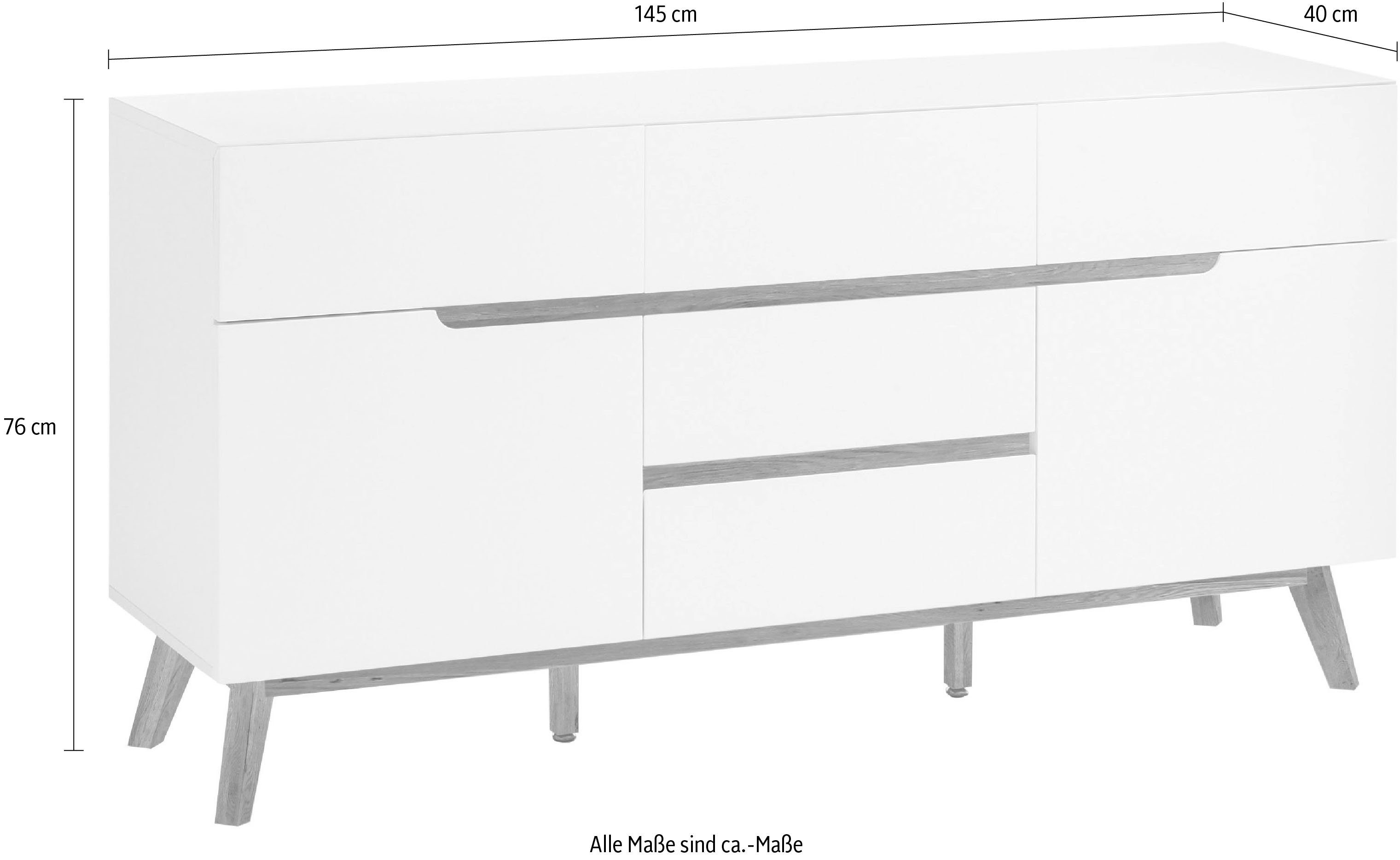 MCA furniture Dressoir Cervo Breedte ca. 145 cm