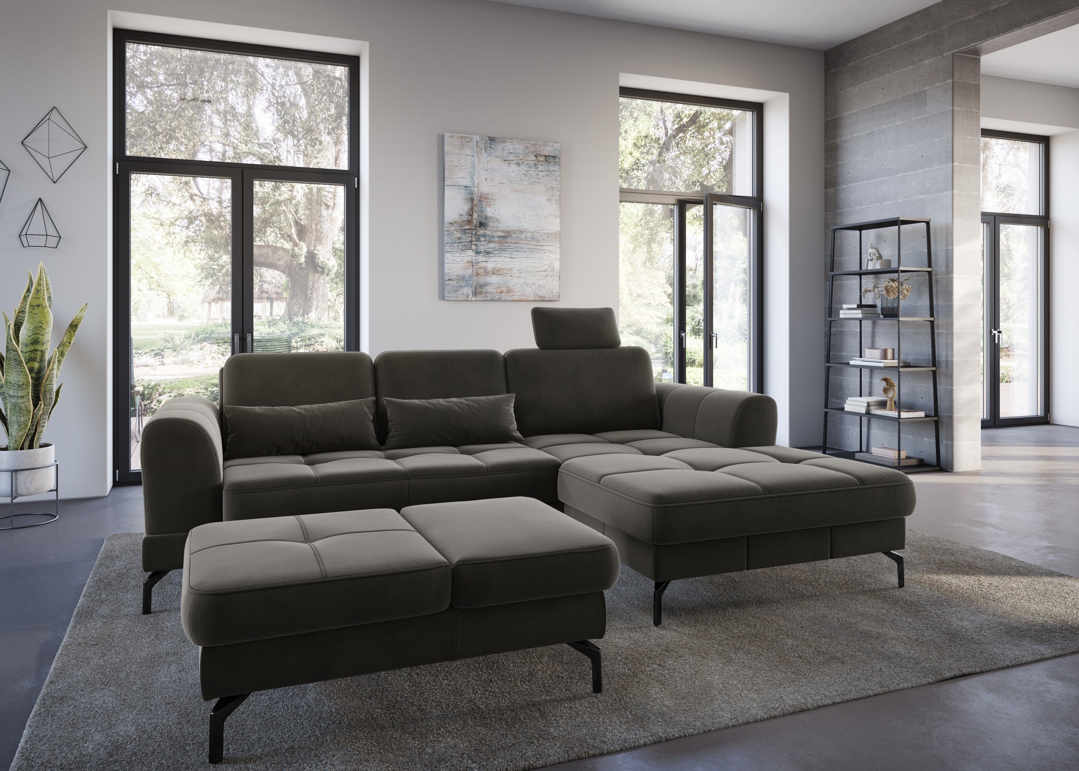 sit&more Hocker Bendigo met inklapfunctie, bodemvrijheid 15 cm, naar keuze in 2 pootkleuren