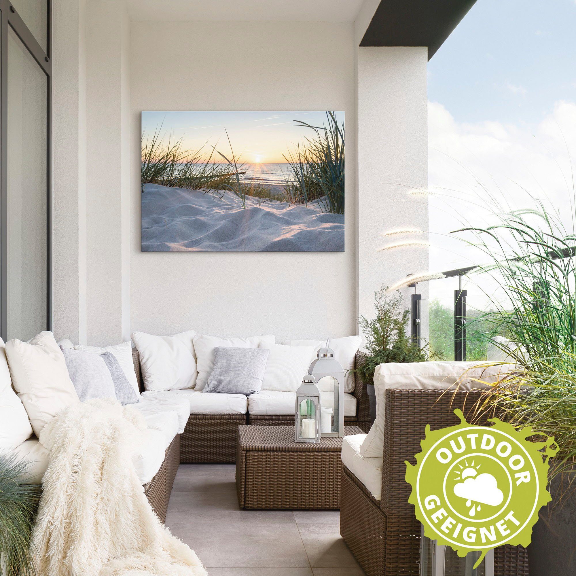 Artland Artprint Oostzeestrand als artprint van aluminium, artprint voor buiten, artprint op linnen, poster, muursticker