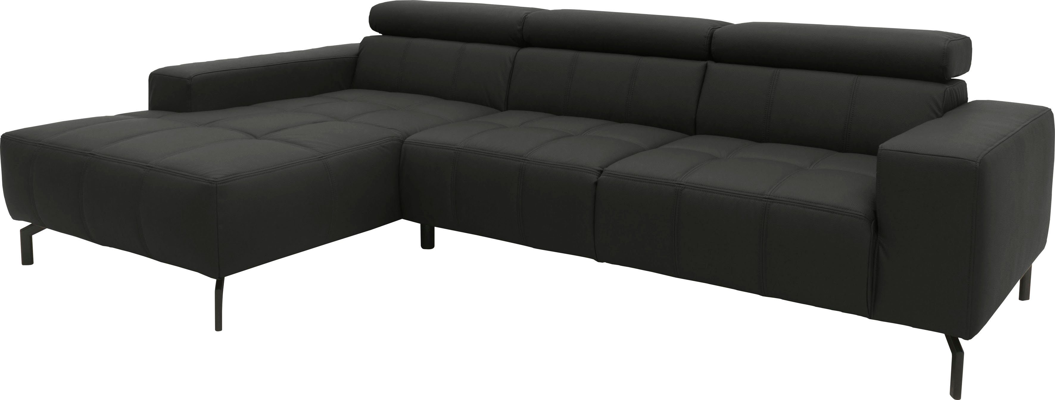 DOMO collection Hoekbank Cunelli mooie zitnaden als designelement, stevige zitcomfort, L-vorm