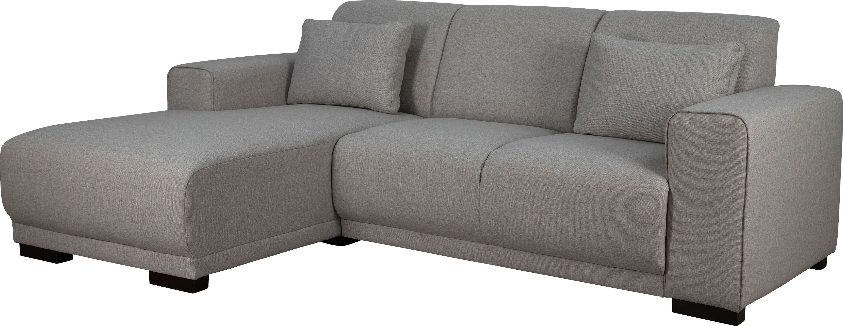 Home affaire Hoekbank BORNHOLM L-vorm met chaise longue, afmetingen B/D/H: 234/162/85 cm Recamiere links of rechts bestelbaar, golfvering, inclusief 2 kussens