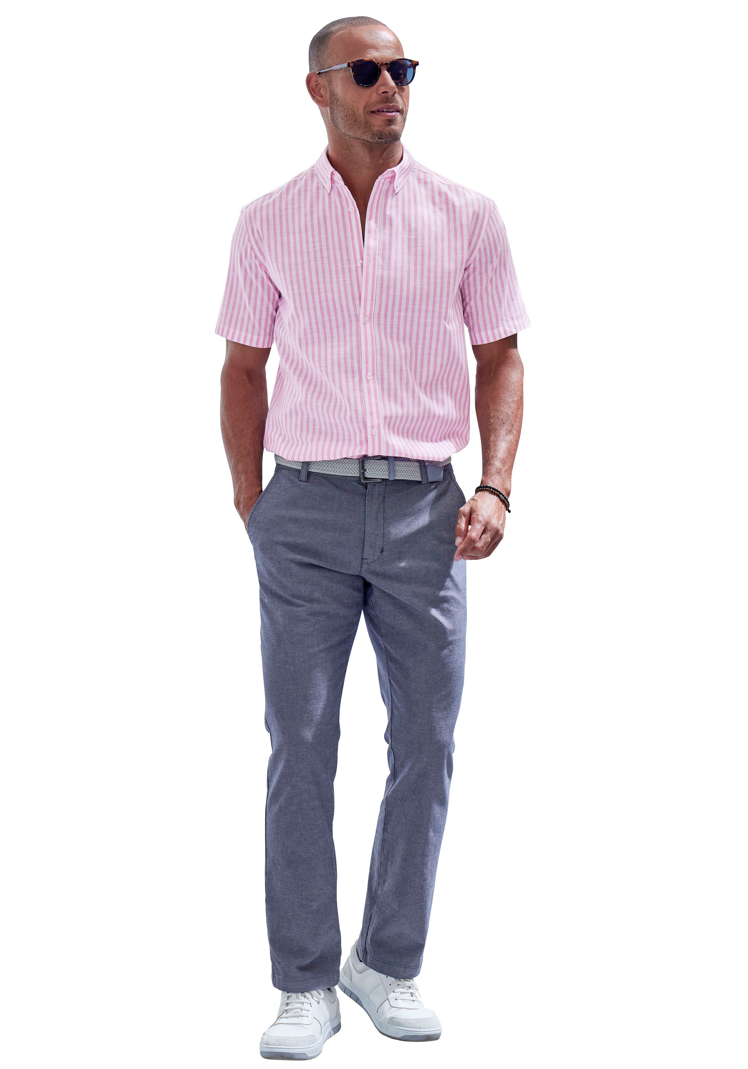 John Devin Chino Regular-fit, lange Oxford broek
