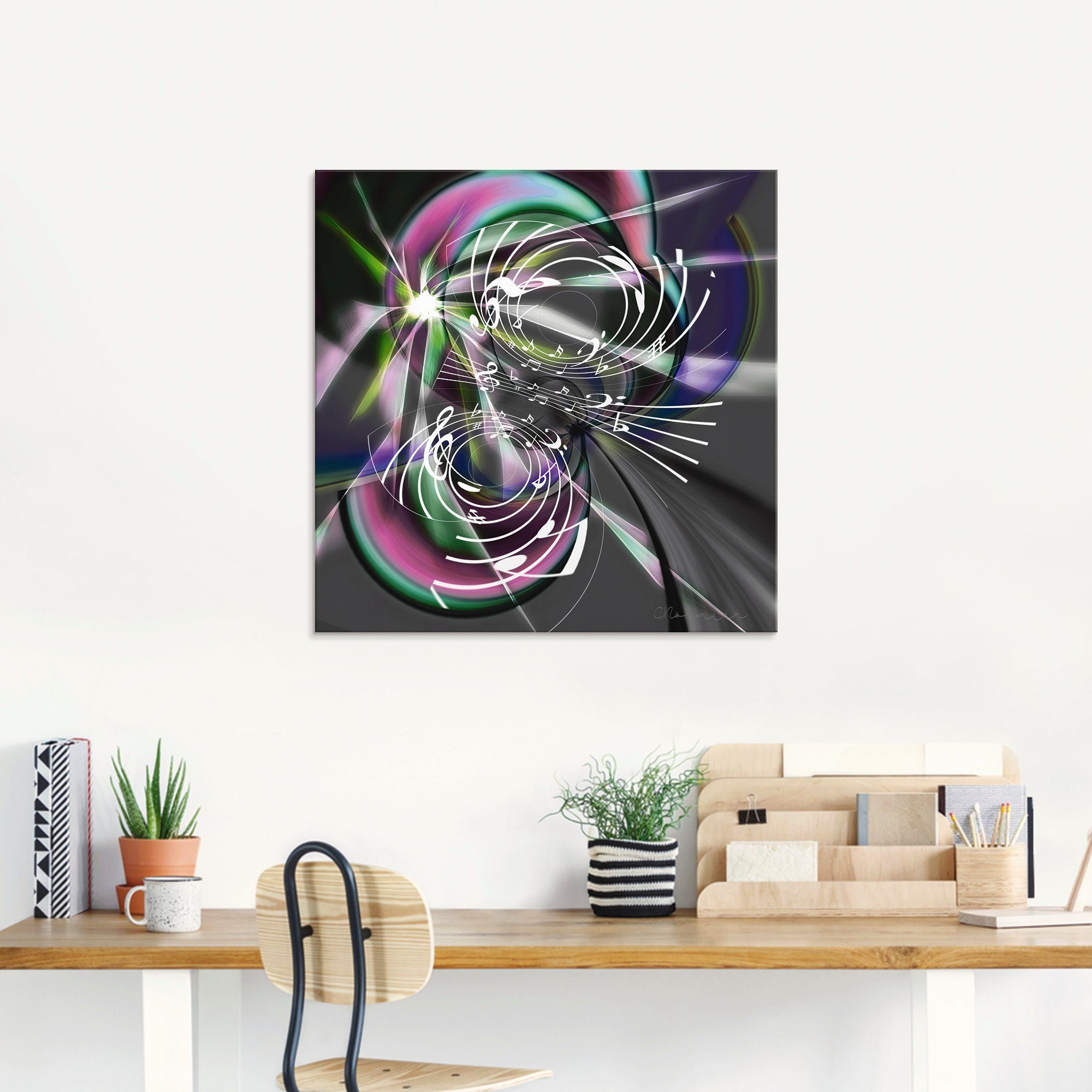 Artland Print op glas Fractaal spel met noten