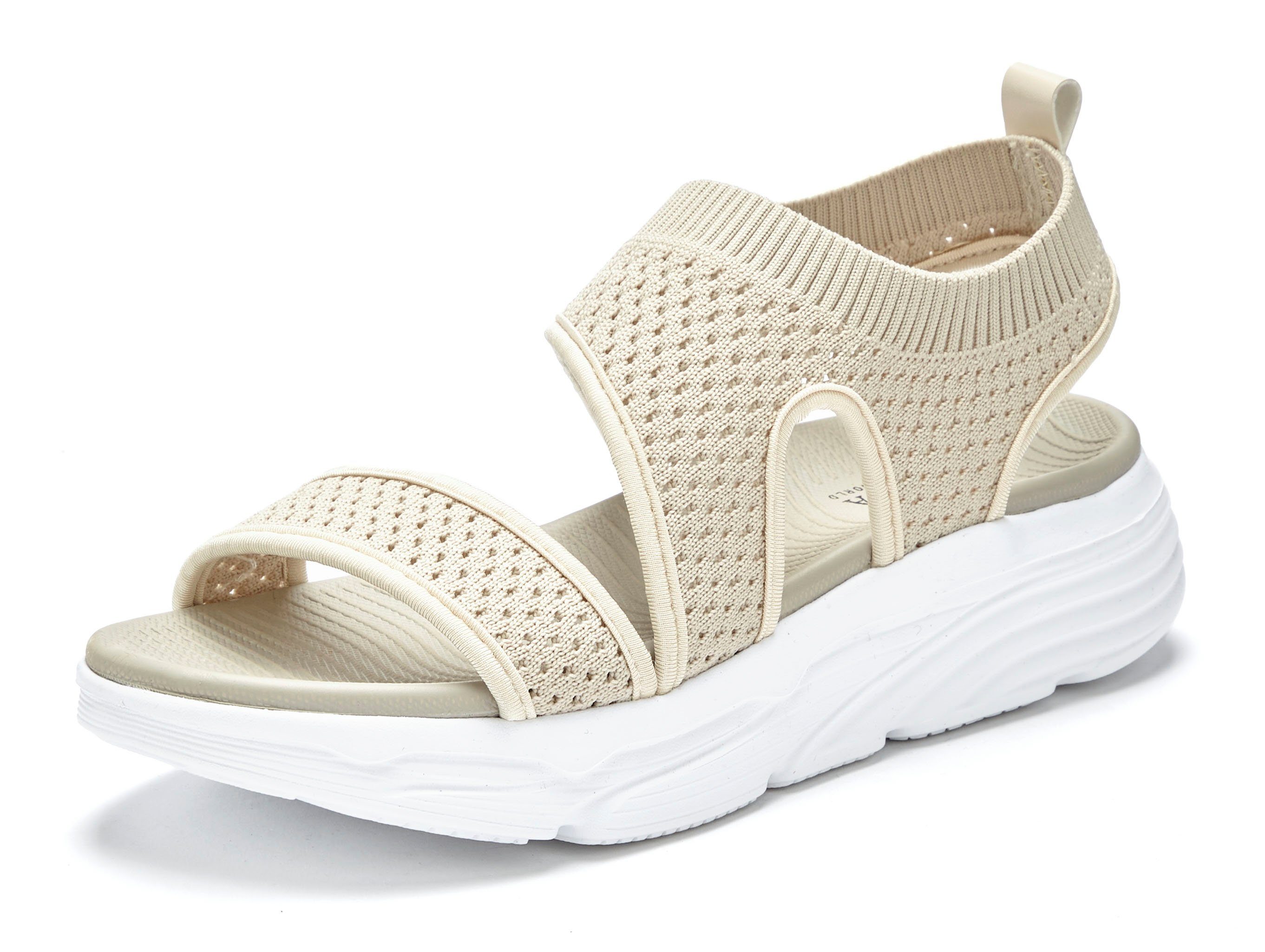 Lascana Sandalen Zomerschoen Sandalette, zomerschoen van elastisch textiel bijzonder licht VEGAN