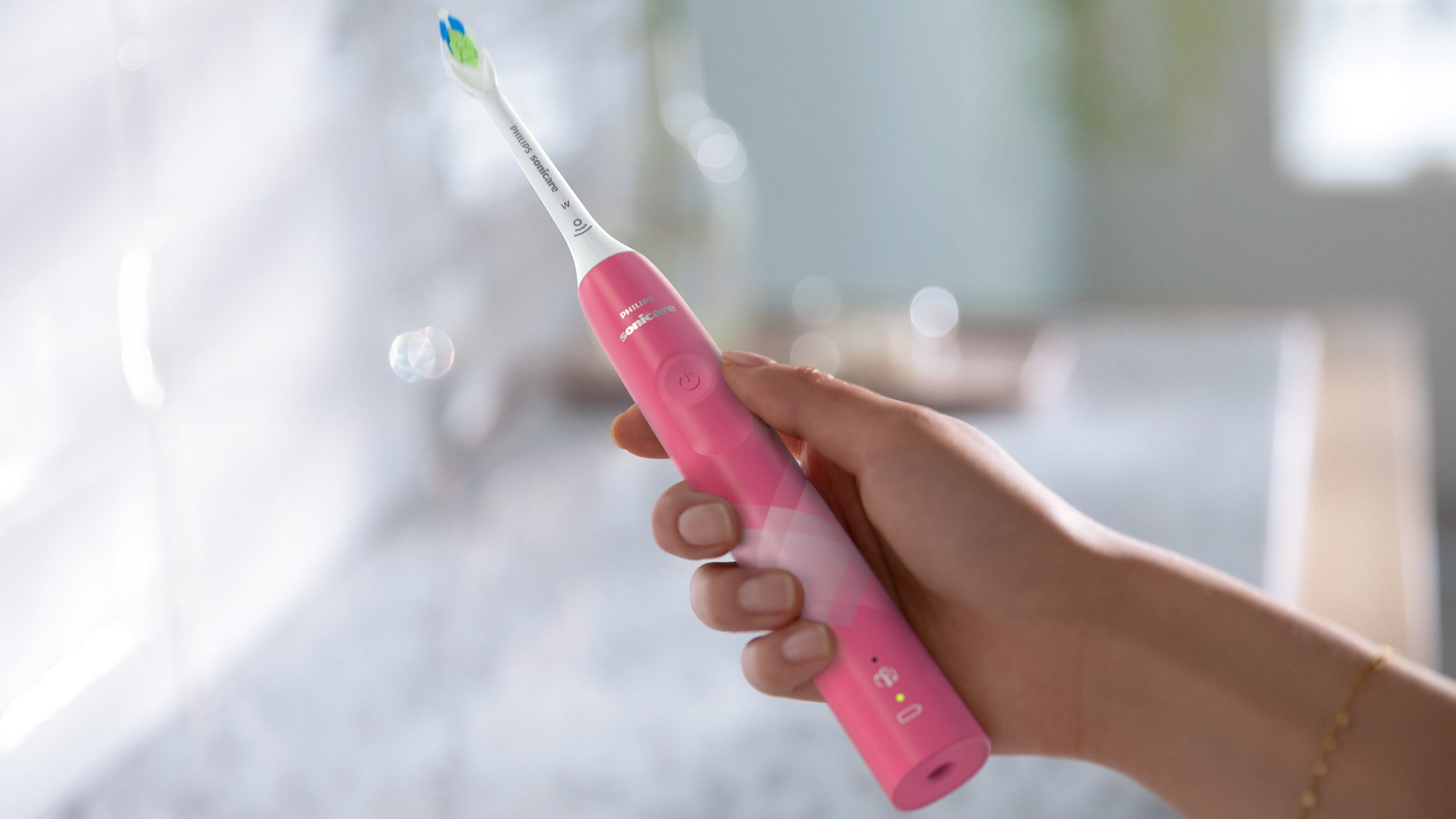 Philips Sonicare Elektrische tandenborstel Series 4100 HX3689 met geïntegreerde druksensor en 2 intensiteitsniveaus, incl. oplader