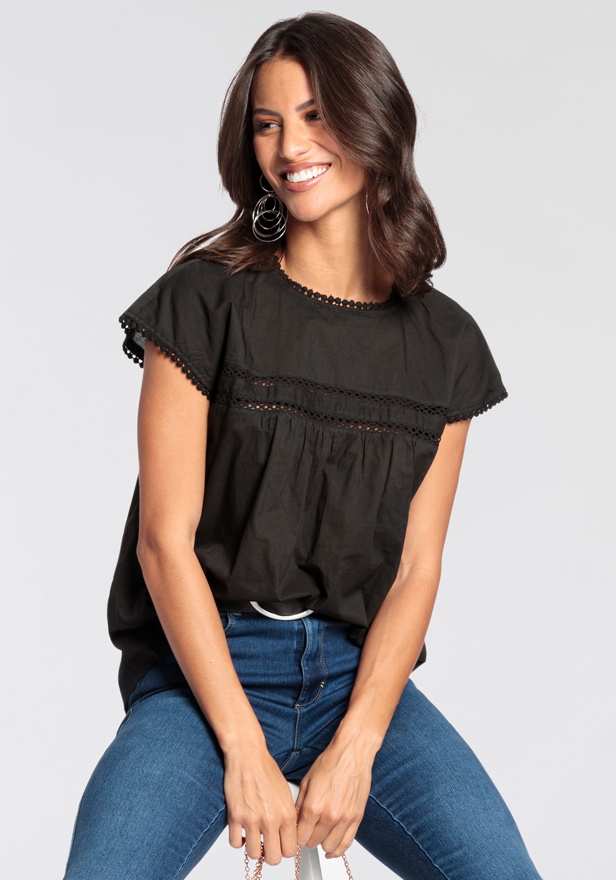 Laura Scott Shirtblouse met boho-details