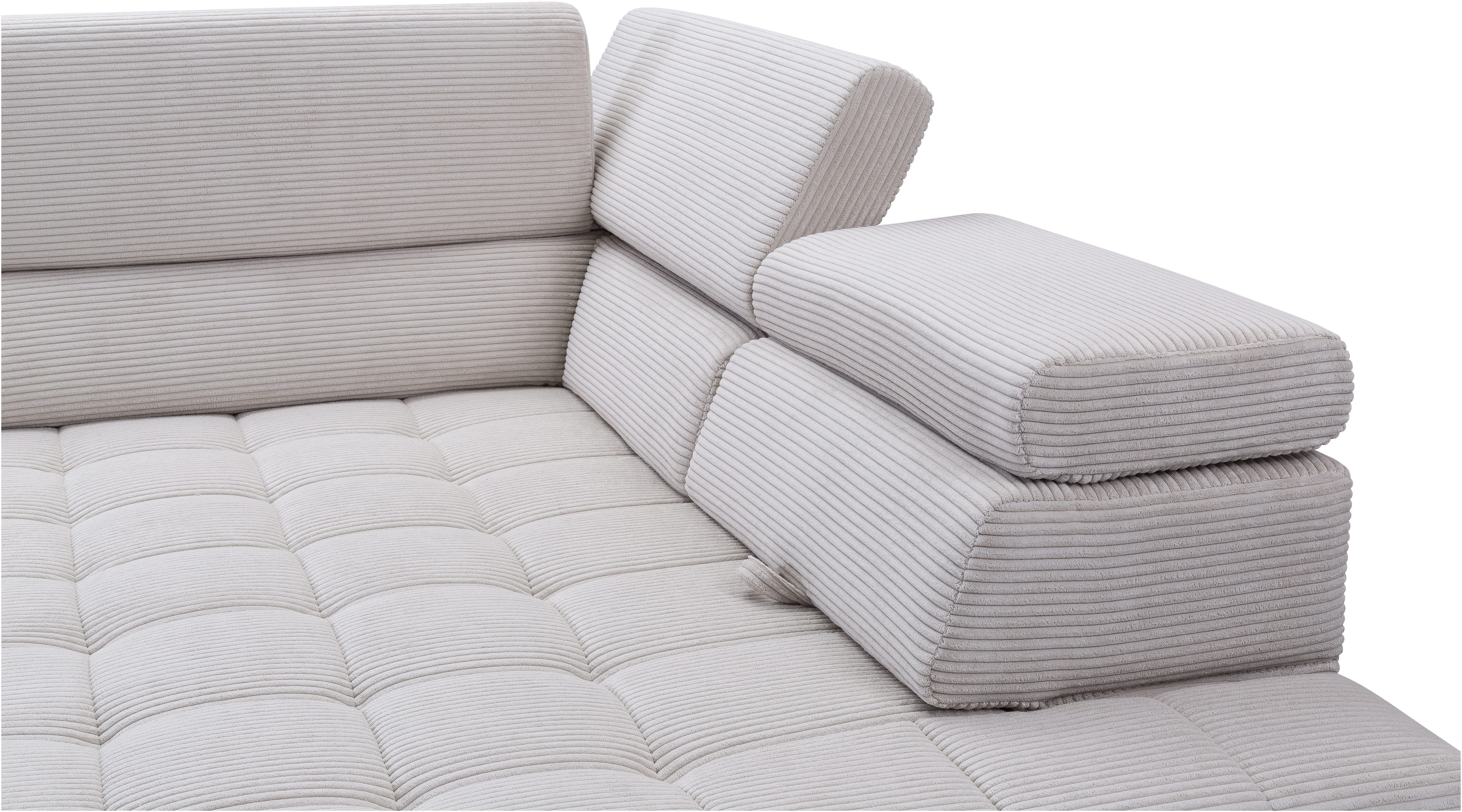 exxpo - sofa fashion Hoekbank Elianos, hoog zitcomfort, verfijnde kruisstepping in de zitting, L-vorm
