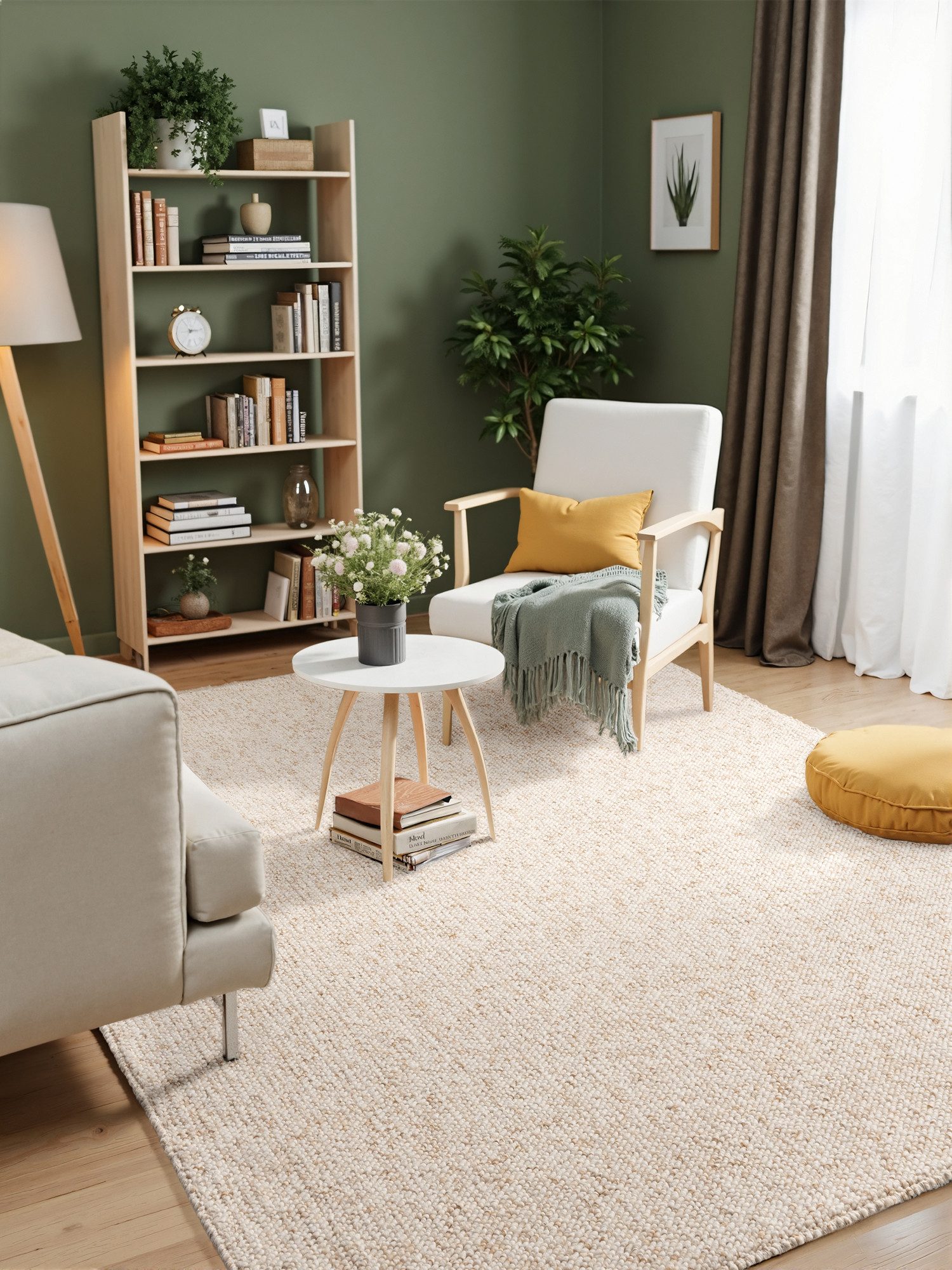 ELLE DECORATION Vloerkleed Rocco Loper, wasbaar, woonkamer, eetkamer, wol-look